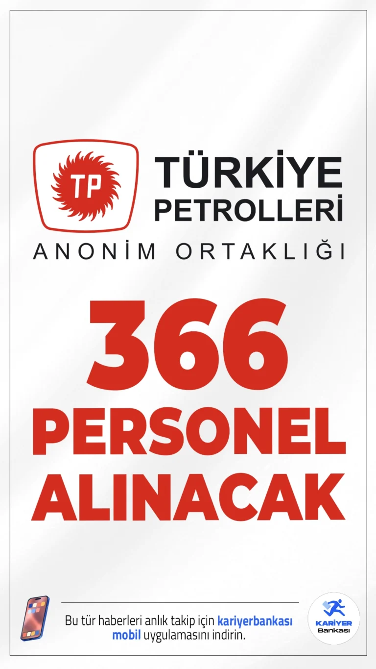 TPAO 366 Personel Alımı Yapacak.Enerji sektörünün dev kamu kuruluşlarından Türkiye Petrolleri Anonim Ortaklığı (TPAO), Batman, Ankara, Şırnak, İstanbul ve ülke genelinde (ulusal düzeyde) olmak üzere toplam 366 kişilik yeni personel alımı yapacağını duyurdu. Başvuru yapacak adayların genel ve özel şartları taşıması gerekmektedir. İşte şartlar ve başvuru bilgileri..
