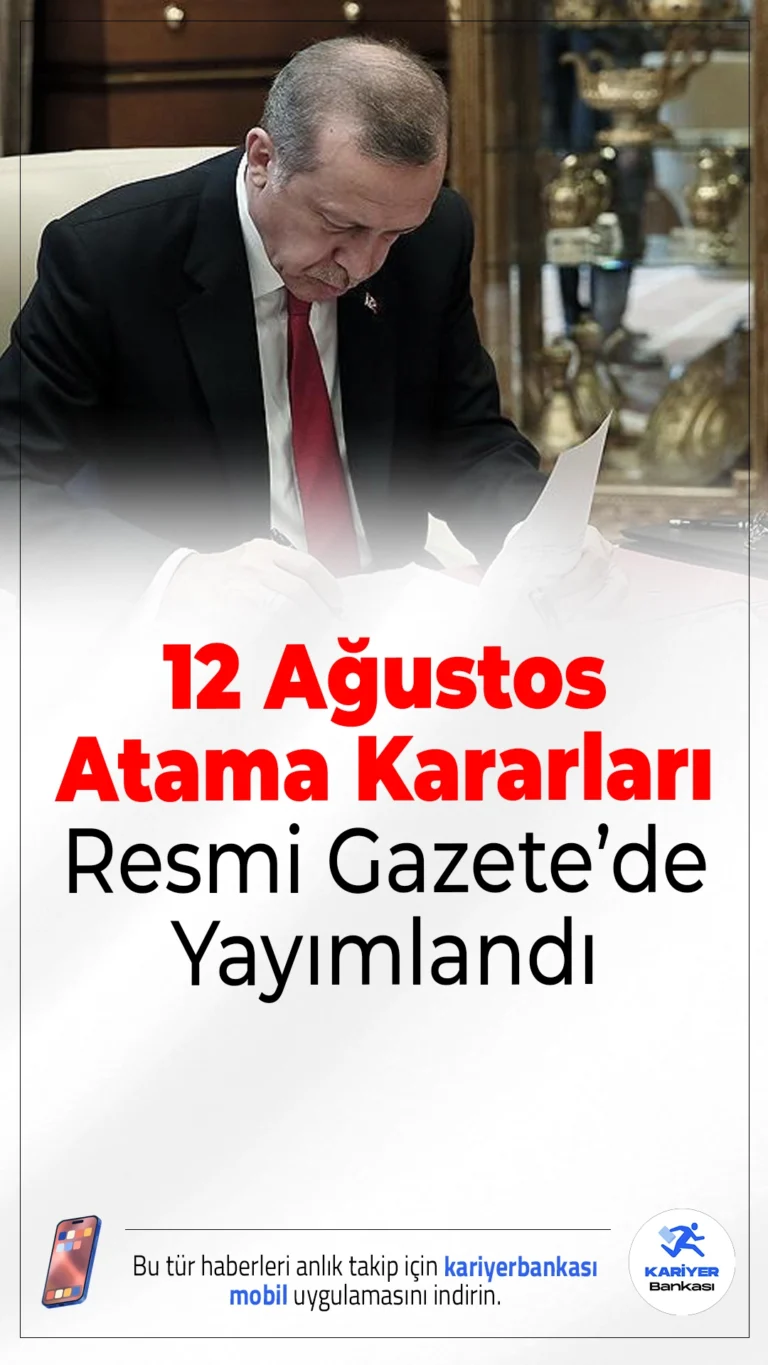 12 Ağustos Atama Kararları Resmi Gazete’de Yayımlandı.Jandarma Genel Komutanlığı’ndaki önemli görev değişiklikleri Resmi Gazete’de ilan edildi.