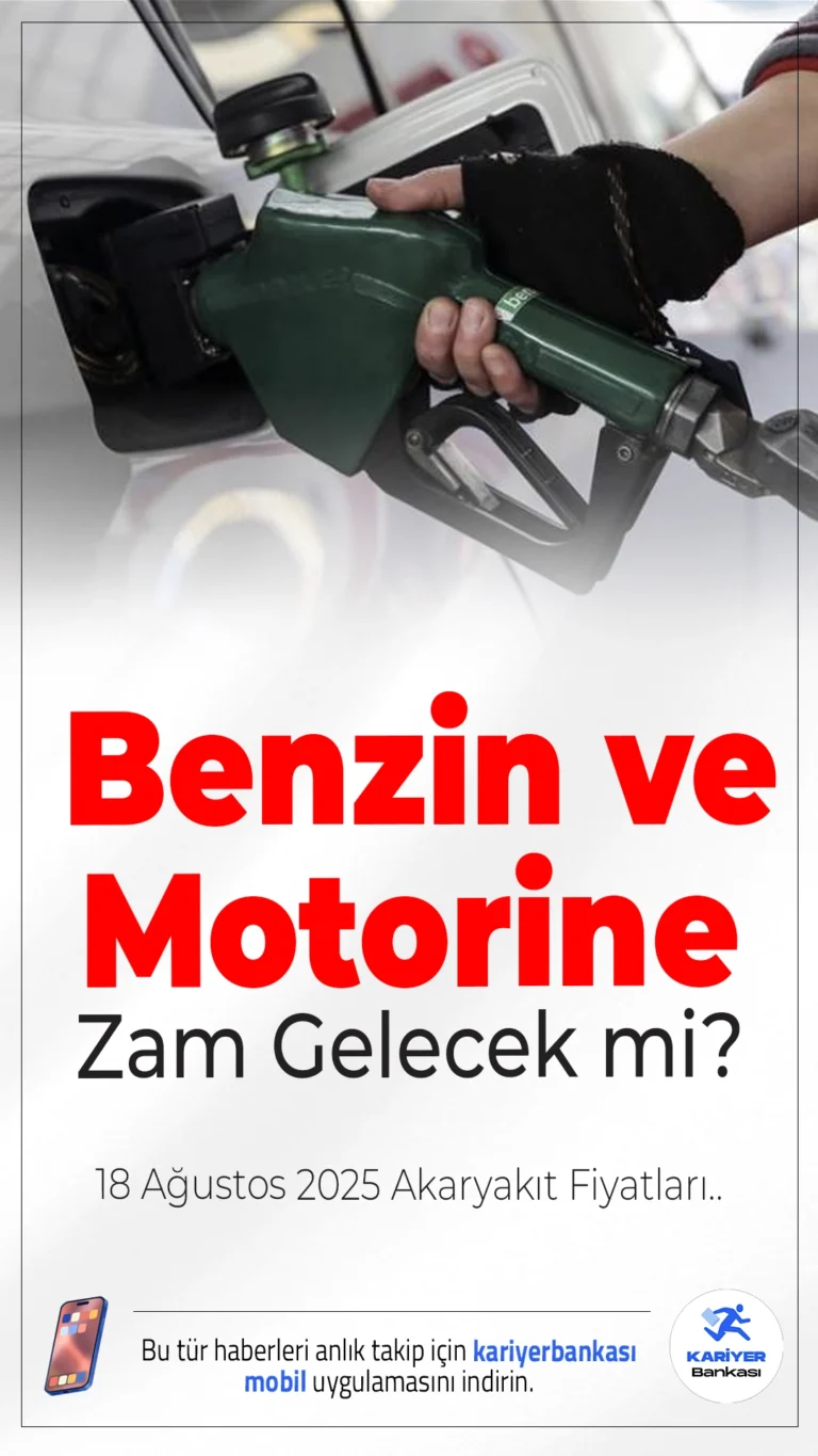 18 Ağustos 2025 Akaryakıt Fiyatları: Benzin ve Motorine Zam Gelecek mi?Brent petrol ve döviz kurundaki dalgalanmalar sonrası sürücülerin gözü akaryakıt fiyatlarında. İstanbul, Ankara ve İzmir’de benzin ve motorin fiyatları yeni haftaya nasıl başladı?