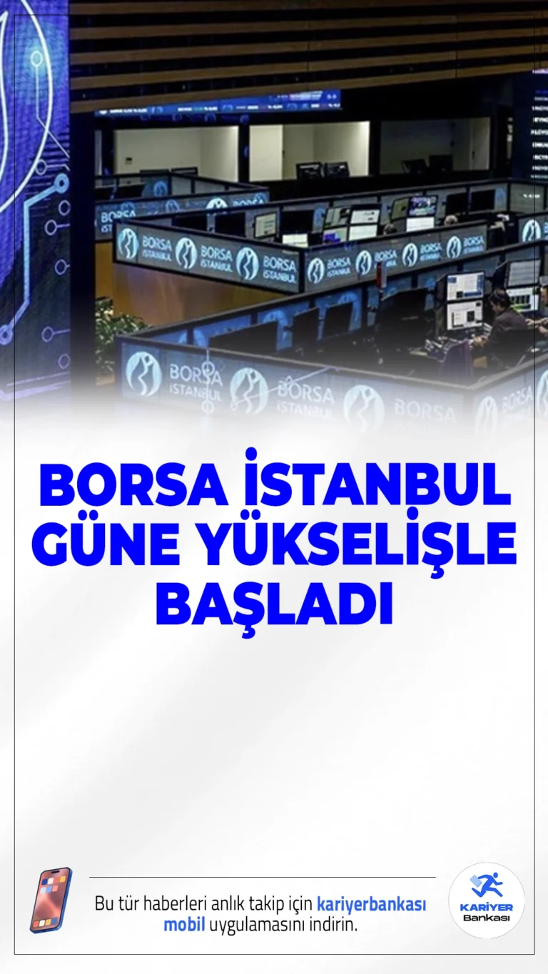 Borsa İstanbul Güne Yükselişle Başladı: Endeks 10.960 Puanda.BIST 100 endeksi yeni güne pozitif bir başlangıç yaptı. Açılışta endeks, yüzde 0,28 artışla 10.960,78 puana yükseldi.