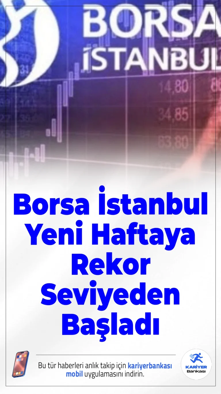 Borsa İstanbul Yeni Haftaya Rekor Seviyeden Başladı.BIST 100 endeksi, haftanın ilk işlem gününe yüzde 0,84 artışla 11.467 puandan başlayarak tüm zamanların en yüksek seviyesini gördü.