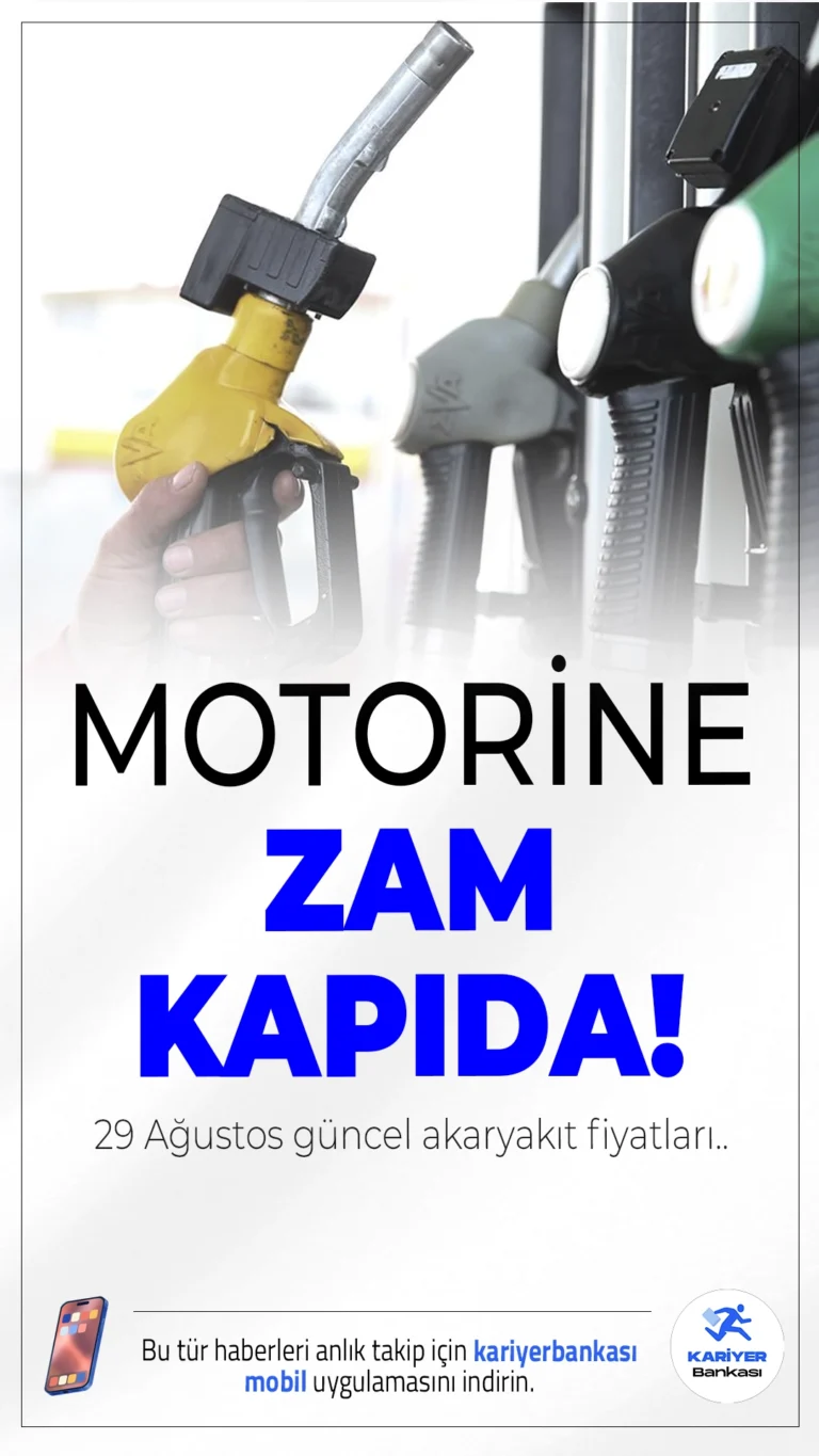 Motorine Zam Kapıda! 29 Ağustos Akaryakıt Fiyatları.30 Ağustos’tan itibaren motorin fiyatına 1 TL’yi aşan bir zam beklenirken, büyükşehirlerdeki güncel benzin, motorin ve LPG fiyatları da netleşti.
