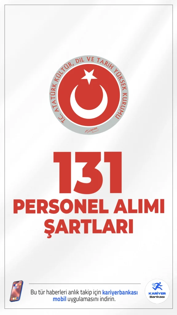 AYK 131 Personel Alımı Şartları.Atatürk Kültür, Dil ve Tarih Yüksek Kurumu (AYK) 131 personel alımı başvuruları sürüyor. Resmi Gazete'de yayımlanan duyuruya göre, AYK'ya lisans, ön lisans ve ortaöğretim mezunlarından olmak üzere sözleşmeli personel alımı yapılacak.İşte başvuru şartları ve diğer tüm detaylar..