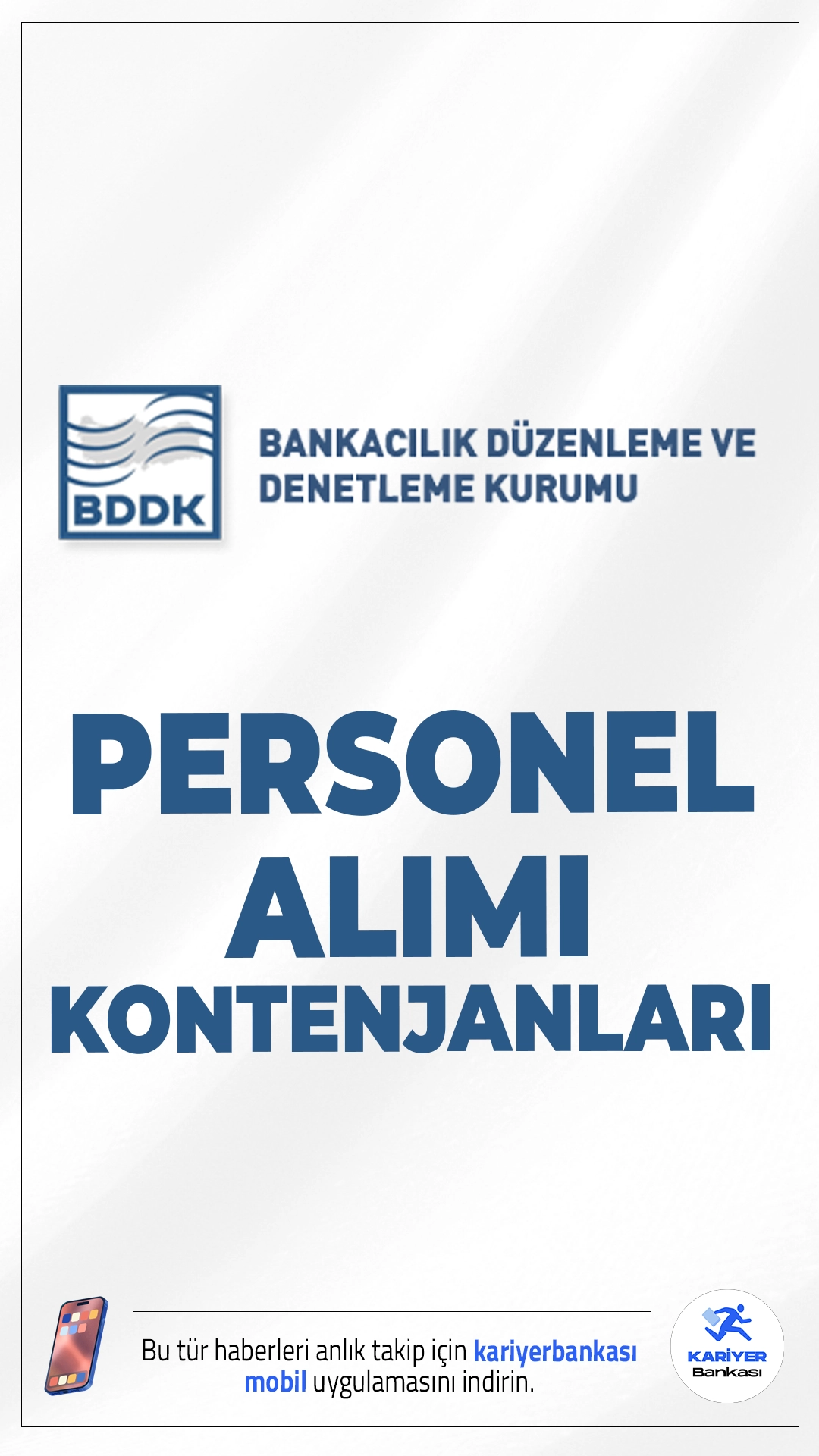 BDDK 56 Personel Alımı Kontenjanları.Bankacılık Düzenleme ve Denetleme Kurumu (BDDK) personel alımı başvuruları sürüyor. İlgili alım duyurusuna göre BDDK'ya memur, mimar, mühendis, istatistikçi, mütercim-tercüman, grafiker, sekreter, şoför ve teknisyen ünvanlarında personel alımı yapılacak.Kontenjan dağılımı ve şartlara dair tüm detaylar bu haberimizde.