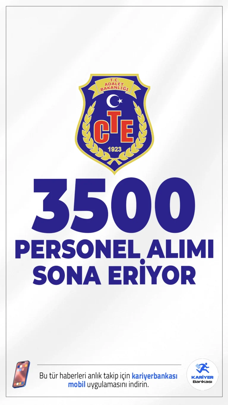 CTE 3500 Personel Alımı Başvurusu Sona Eriyor.Ceza ve Tevkifevleri Genel Müdürlüğü 3500 personel alımı başvurularında sona gelindi. İlgili alım duyurusunda, CTE'ye infaz ve koruma memuru, şoför, hasta bakıcı, aşçı, hizmetli, hemşire, teknisyen ve kaloriferci ünvanlarında olmak üzere sözleşmeli personel alımı yapılacağı aktarıldı.Başvurular bugün(15 Ağustos) sona eriyor. İşte başvuru sayfası ve şartlar...