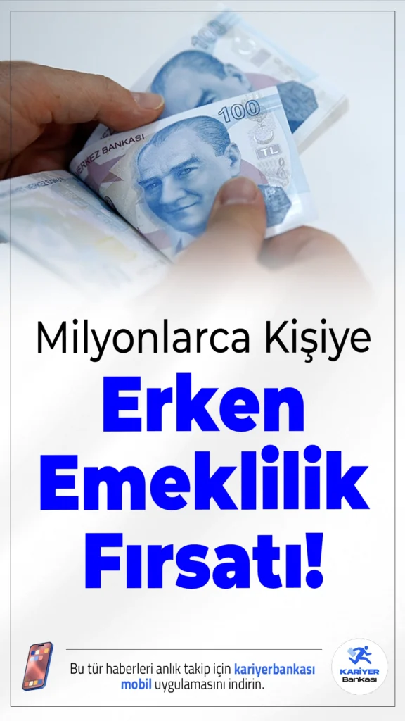 EYT’yi Kaçıranlara Yeni Şans: Milyonlarca Kişiye Erken Emeklilik Fırsatı!EYT düzenlemesine giremeyenler için umut ışığı doğdu. Meclis’e sunulan yeni yasa teklifiyle staj ve çıraklık sigortası mağdurlarına erken emeklilik yolu açılabilir.