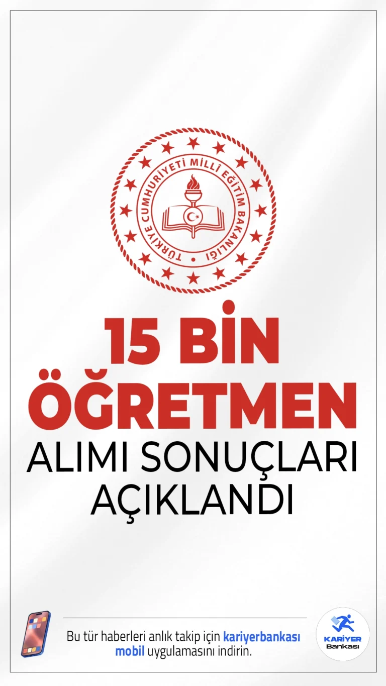 MEB 15 Bin Öğretmen Alımı Mülakat Sonuçları Açıklandı.Milli Eğitim Bakanlığı, 15 bin sözleşmeli öğretmen alımı kapsamında gerçekleştirilen sözlü sınav sonuçlarını açıkladı.