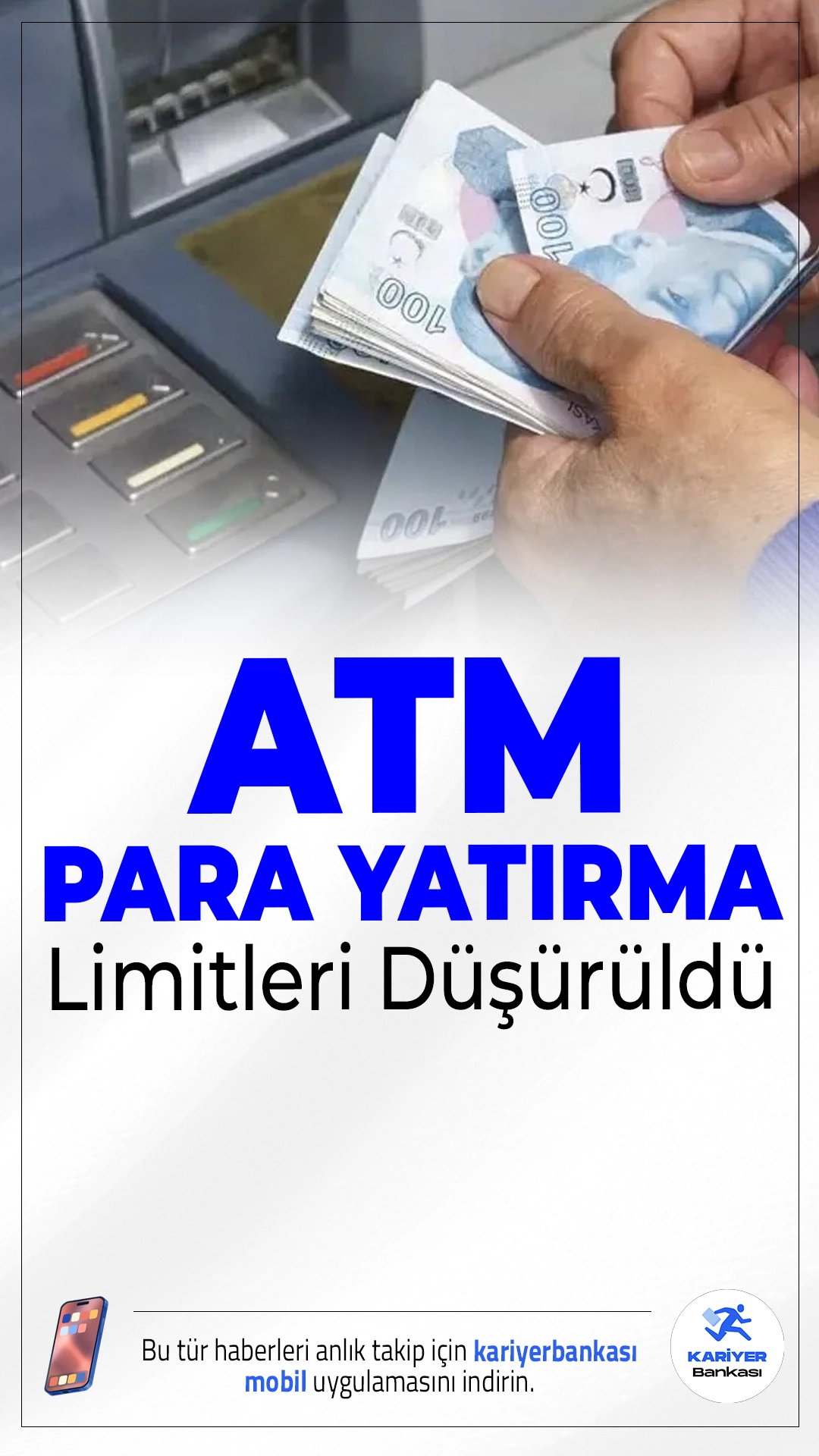 ATM Para Yatırma Limitleri Düşürüldü.Bankalar, MASAK ve BDDK kararları doğrultusunda ATM para yatırma limitlerini düşürdü. Kartlı ve kartsız işlemlerde yeni sınırlar belirlendi.