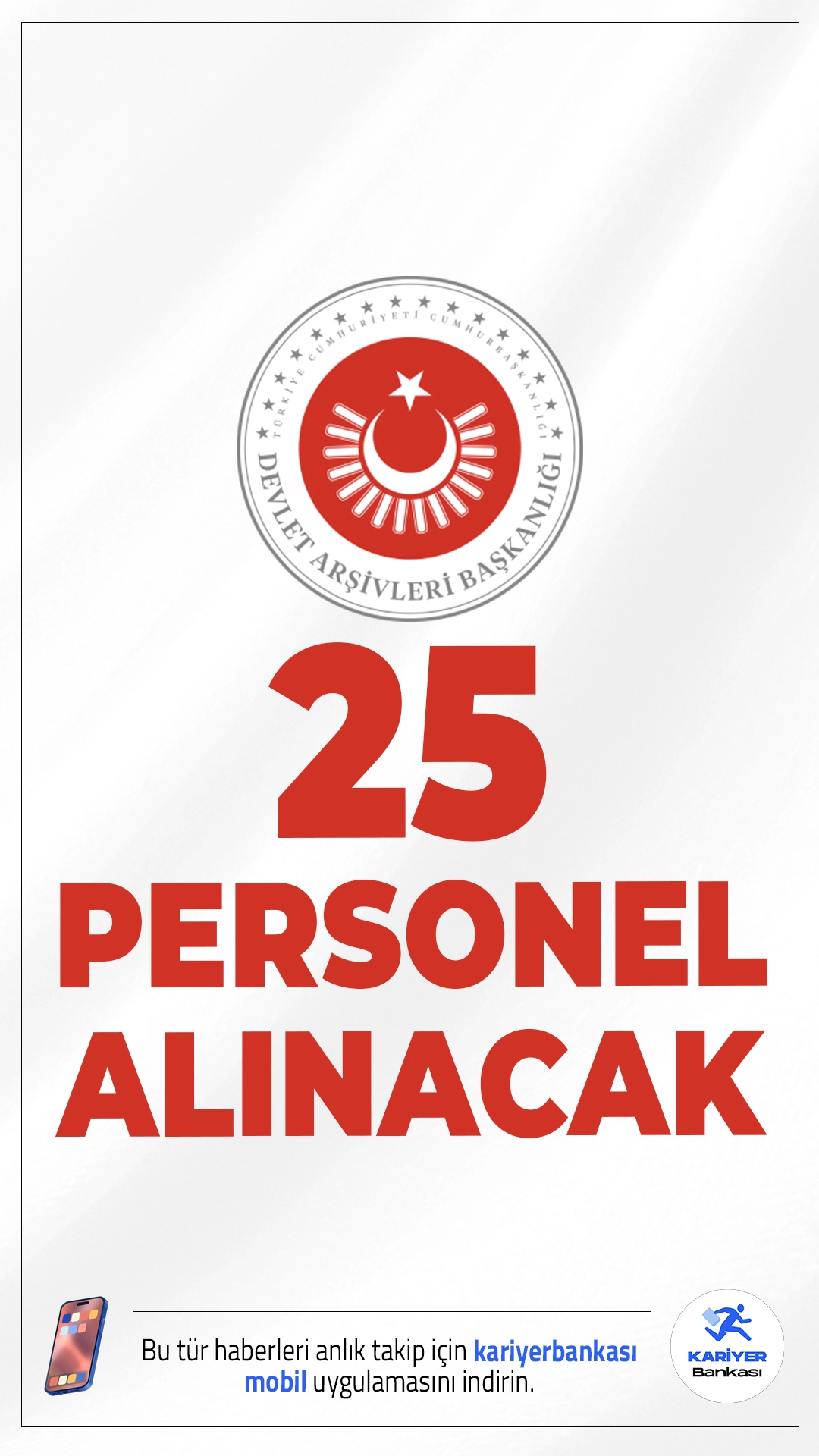 Devlet Arşivleri Başkanlığı 25 Personel Alacak.T.C. Cumhurbaşkanlığı Devlet Arşivleri Başkanlığı, İstanbul’daki birimlerinde görevlendirilmek üzere 25 adet 4/B sözleşmeli Arşiv Uzmanı alımı yapacağını duyurdu. Bu alım, 657 sayılı Devlet Memurları Kanunu’nun 4/B maddesi kapsamında gerçekleştirilecek.