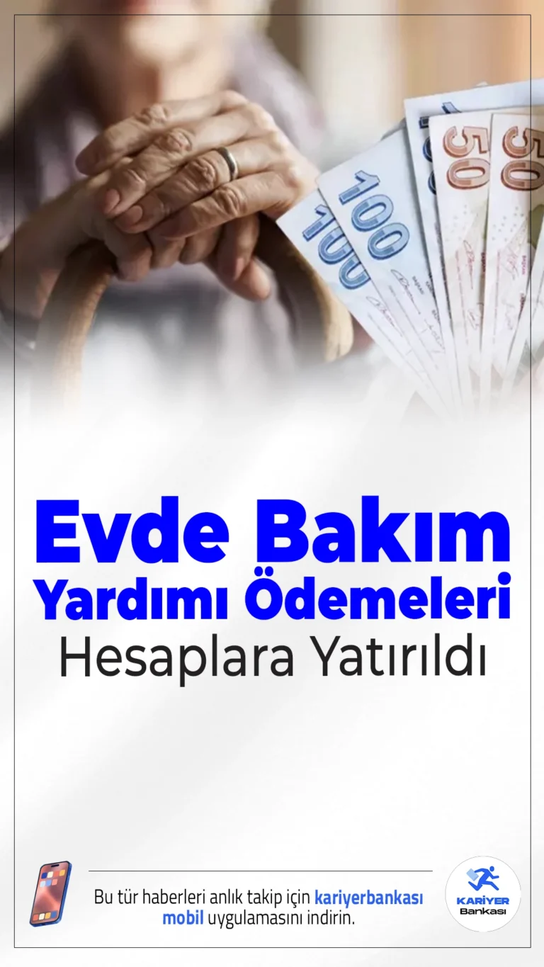 Evde Bakım Yardımı Ödemeleri Artışlı Şekilde Hesaplara Yatırıldı.Evde bakım desteği alan vatandaşlara yönelik Temmuz ayı ödemeleri yapıldı. Bu kapsamda toplam 6,1 milyar lira hesaplara yatırıldı.