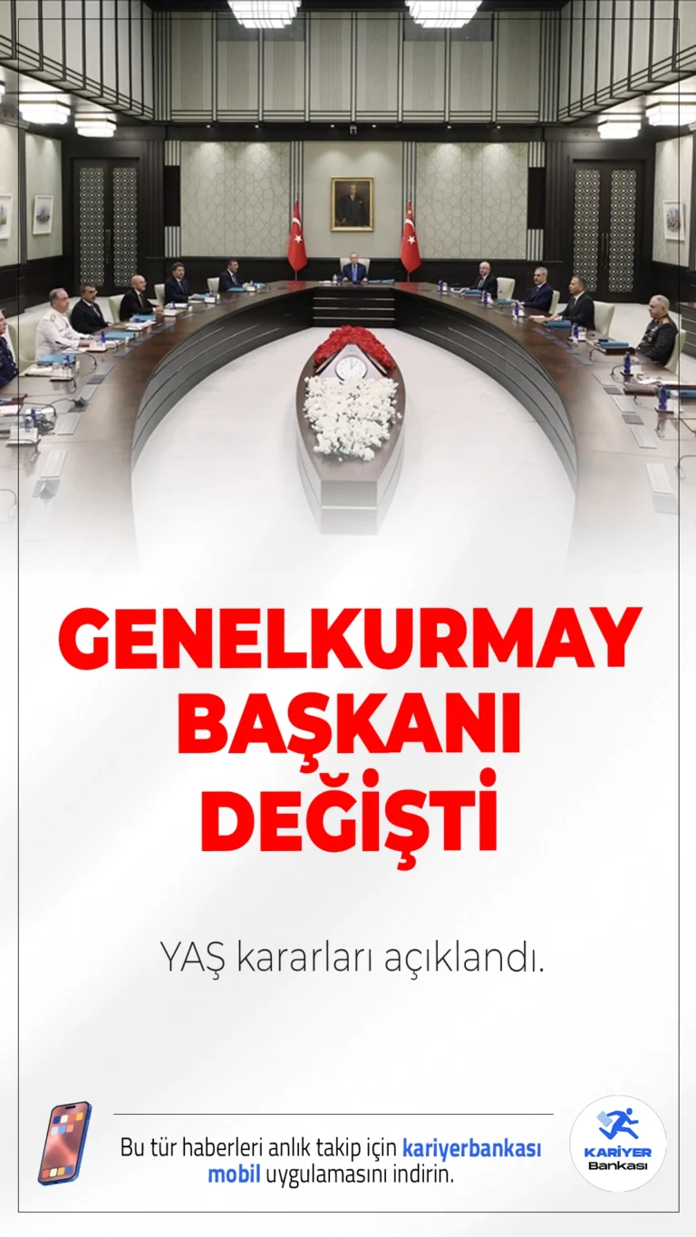 YAŞ Kararları Açıklandı: Genelkurmay Başkanı Değişti, 93 İsim Terfi Etti.2025 Yüksek Askeri Şura kararlarına göre 32 general ve amiral terfi etti, 61 albay general ve amiralliğe yükseltildi. Genelkurmay Başkanlığı'na Orgeneral Selçuk Bayraktaroğlu atandı.