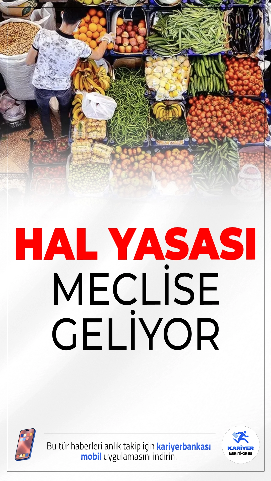 Hal Yasası Yenileniyor: Marketlere Üreticiden Alım Zorunluluğu Geliyor.Sebze ve meyve fiyatlarındaki artışı önlemek amacıyla hazırlanan yeni Hal Yasası taslağı, 1 Ekim’de Meclis gündemine geliyor. Tasarıyla birlikte üreticiye destek artırılırken, zincir marketlere de doğrudan üreticiden alım şartı getiriliyor.