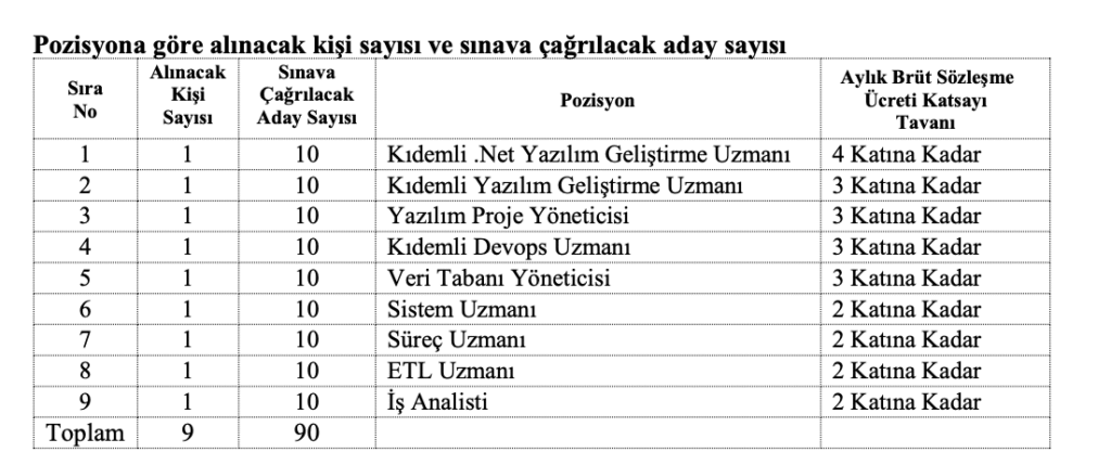 TÜİK Personel Alımı