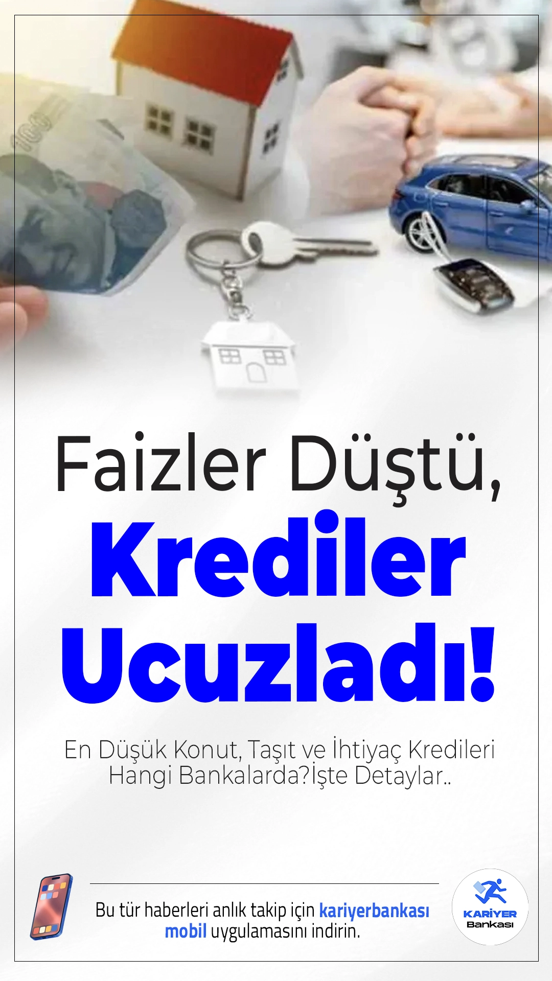 Faizler Düştü, Krediler Ucuzladı! En Düşük Konut, Taşıt ve İhtiyaç Kredileri Hangi Bankalarda?Kredi faizlerinde yaşanan düşüş tüketiciyi heyecanlandırdı. 15 Ağustos 2025 itibarıyla en düşük konut, taşıt ve ihtiyaç kredisi oranlarıyla bankaların sunduğu fırsatlar dikkat çekiyor.