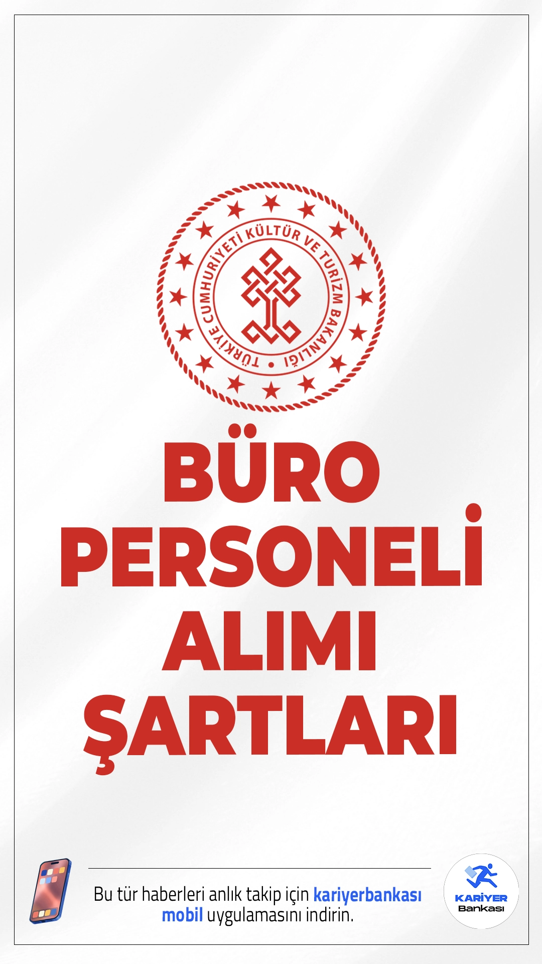 Kültür Bakanlığı 207 Büro Personeli Alımı Şartları.Resmi Gazete'de yayımlanan duyuruda, Kültür ve Turizm Bakanlığına 795 sözleşmeli personel alımı kapsamında 207 büro personeli alımı yapılacağı aktarılmış, başvurular 25 Ağustos 2025 itibariyle alınmaya başlamıştı.İşlemler 8 Eylül 2025 tarihinde sona erecek. İşte şartlar ve illere göre kontenjanlar...