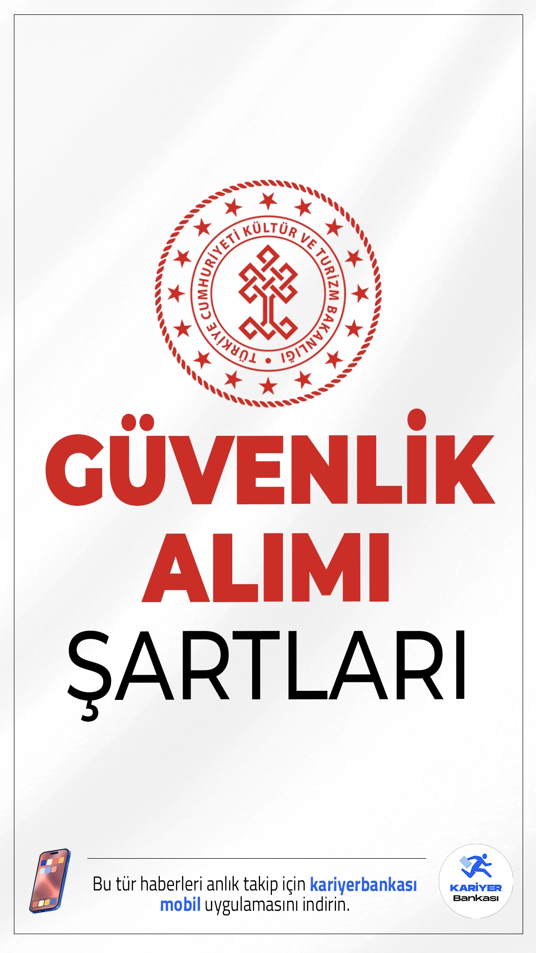 Kültür Bakanlığı 222 Güvenlik Alımı Şartları.Resmi Gazete’de yayımlanan duyuruya göre, Kültür ve Turizm Bakanlığına 795 sözleşmeli personel alımı kapsamında 222 koruma ve güvenlik görevlisi alımı yapılacak. Başvurular 8 Eylül 2025 tarihine kadar sürecek. Başvuru yapacak adayların belirtilen şartları taşıması gerekmektedir. İşte şartlar ve illere göre kontenjanlar..