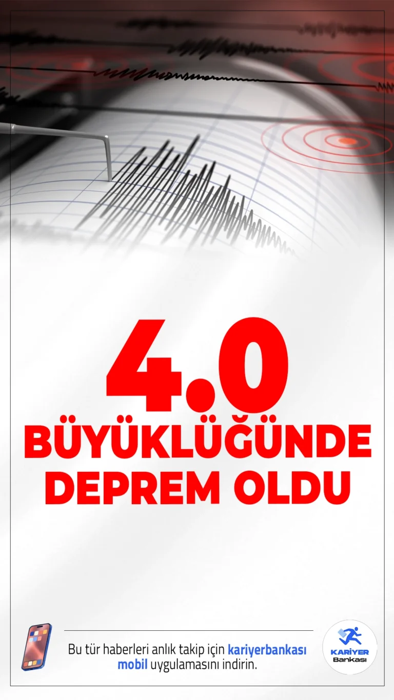 Manisa Kırkağaç’ta 4.0 Büyüklüğünde Deprem Meydana Geldi.Manisa’nın Kırkağaç ilçesinde 4.0 büyüklüğünde deprem meydana geldi. Depremin derinliği 13.18 km olarak ölçüldü.