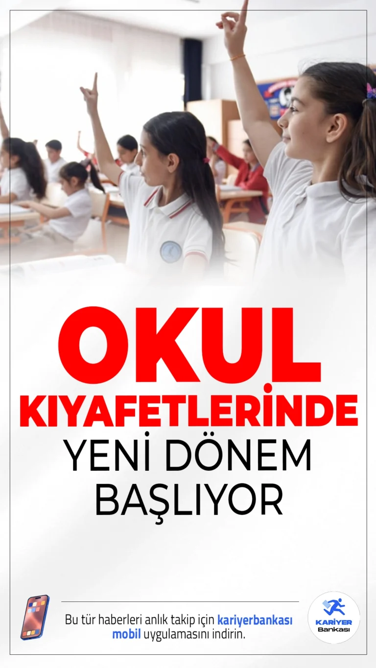 Bakan Tekin Duyurdu: Okul Kıyafetlerinde Sade ve Ekonomik Dönem Başlıyor.2025-2026 eğitim yılı öncesi okul kıyafetlerinde yeni düzenleme geliyor. Velilere ek mali yük getirmeyecek sade, ekonomik ve kullanışlı formalar kullanılacak.