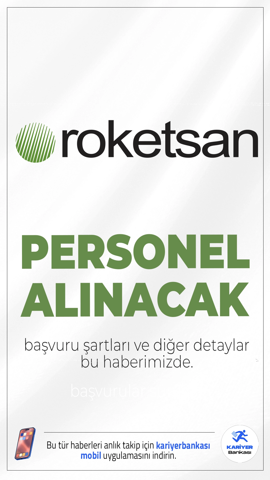ROKETSAN KPSS Şartsız Personel Alımı Yapacak.ROKETSAN 2025 yılı itibarıyla KPSS şartı olmaksızın farklı mühendislik alanlarında personel alımı yapacağını duyurdu. Türkiye'nin önde gelen savunma şirketlerinden biri olan ROKETSAN, 6 farklı unvanda mühendis istihdam edecek.