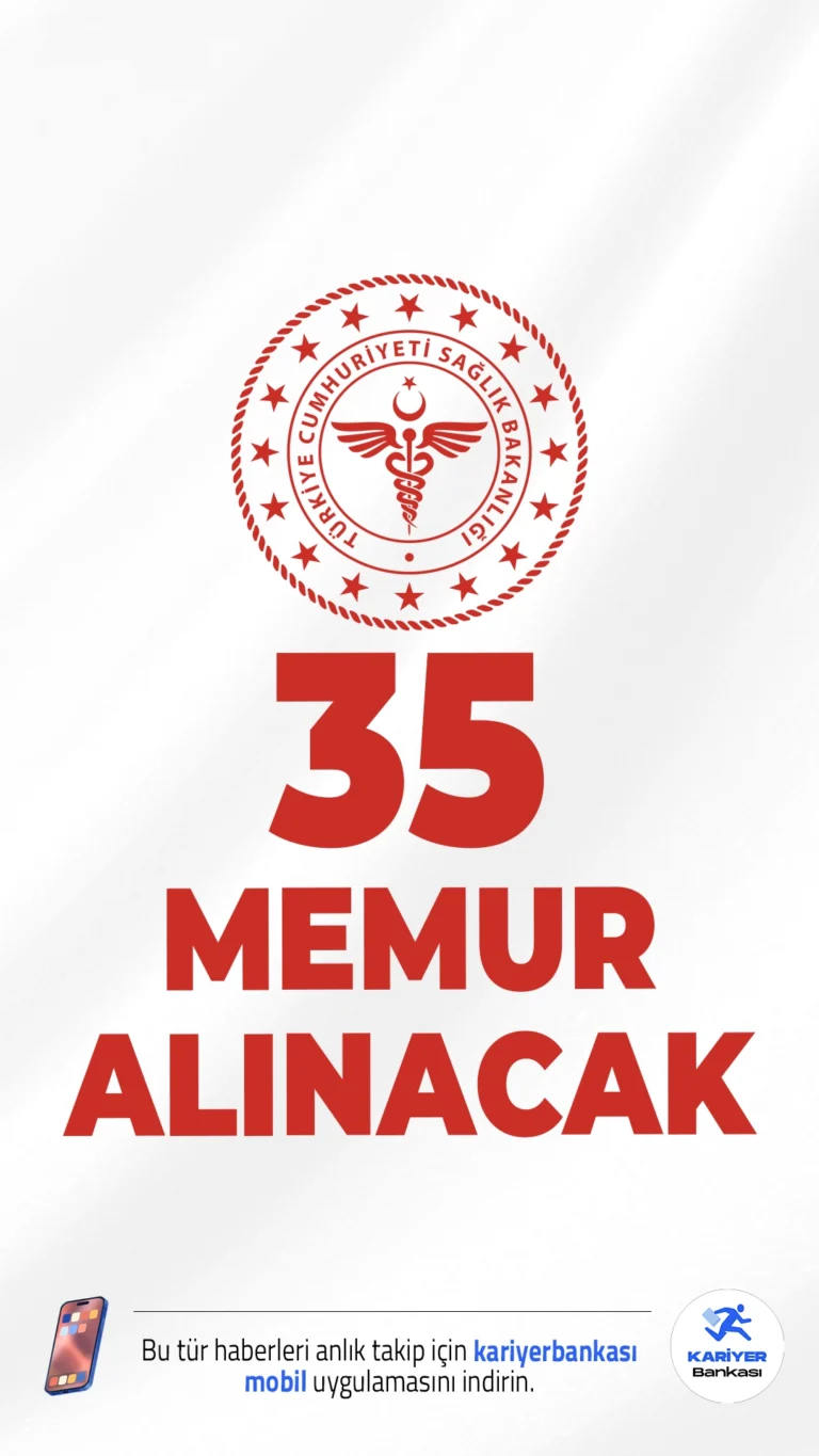 Sağlık Bakanlığı Teftiş Kurulu 35 Memur Alımı Yapacak.Sağlık Bakanlığı Teftiş Kurulu Başkanlığı, Ankara’da yapılacak yarışma sınavı ile 35 Müfettiş Yardımcısı alacağını duyurdu. Sınav başvuruları 25 Ağustos - 9 Eylül 2025 tarihleri arasında elektronik ortamda yapılacak.
