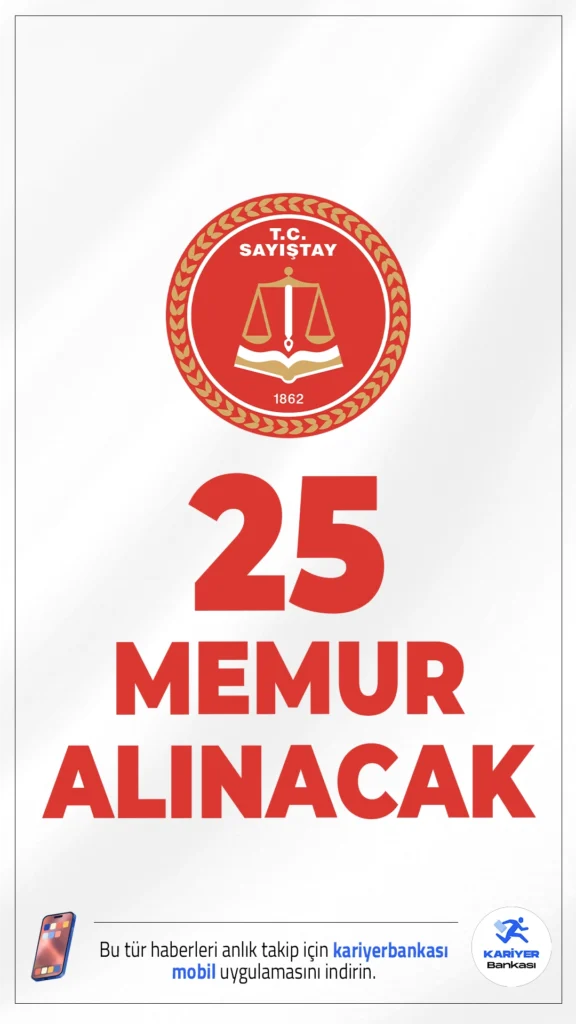 Sayıştay Başkanlığı 25 Denetçi Yardımcısı Adayı Alımı Yapacak.Resmi Gazete'de yayımlanan duyuruya göre, Sayıştay Başkanlığına 25 kişilik Denetçi Yardımcısı Adayı kadrosu için yeni alım yapılacak. Bu kapsamda düzenlenecek giriş sınavı; eleme, yazılı ve mülakat olmak üzere üç aşamadan oluşacak.İşte şartlar..