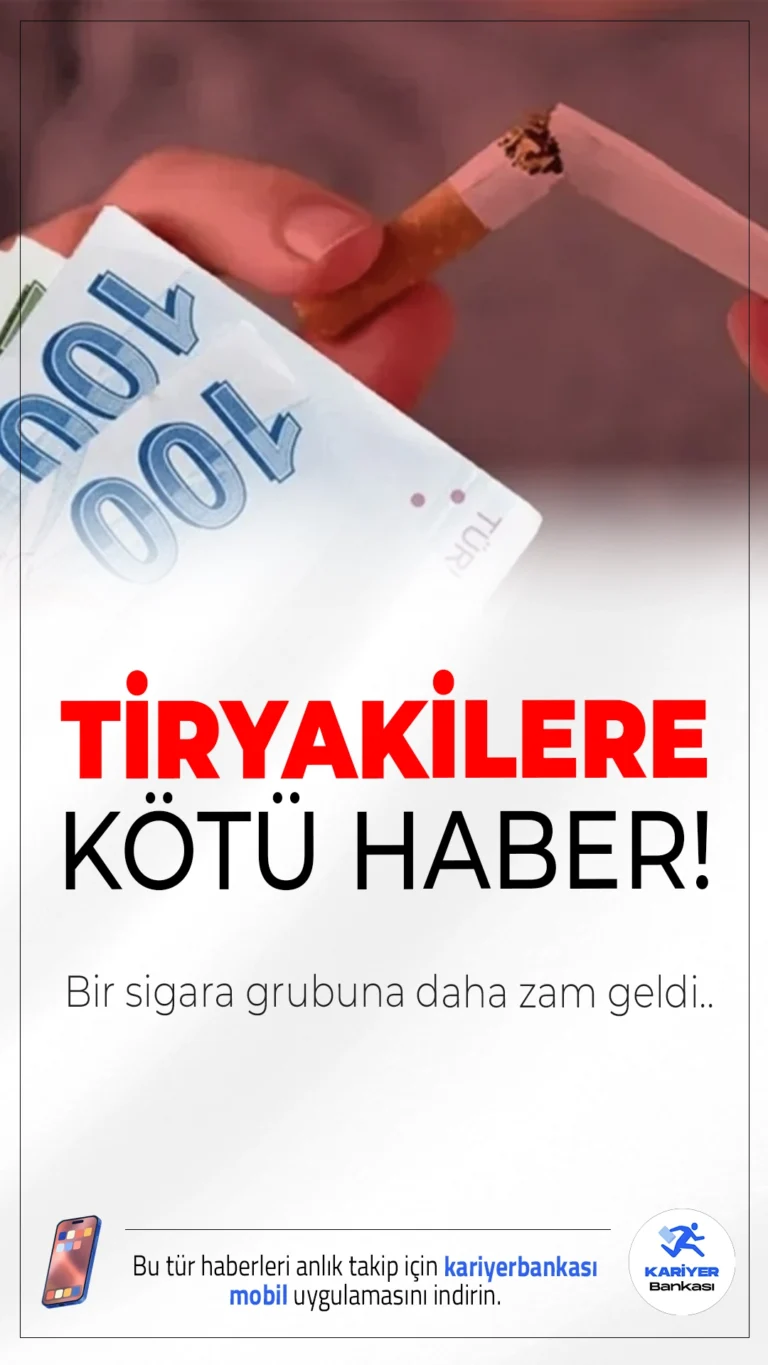 Bir Sigara Grubuna Daha Zam: Yeni Fiyatlar Belli Oldu!Sigara fiyatlarına bir zam daha geldi. Bugünden itibaren geçerli olan yeni tarife ile bir gruptaki en düşük sigara 90 TL, en yükseği ise 120 TL oldu.