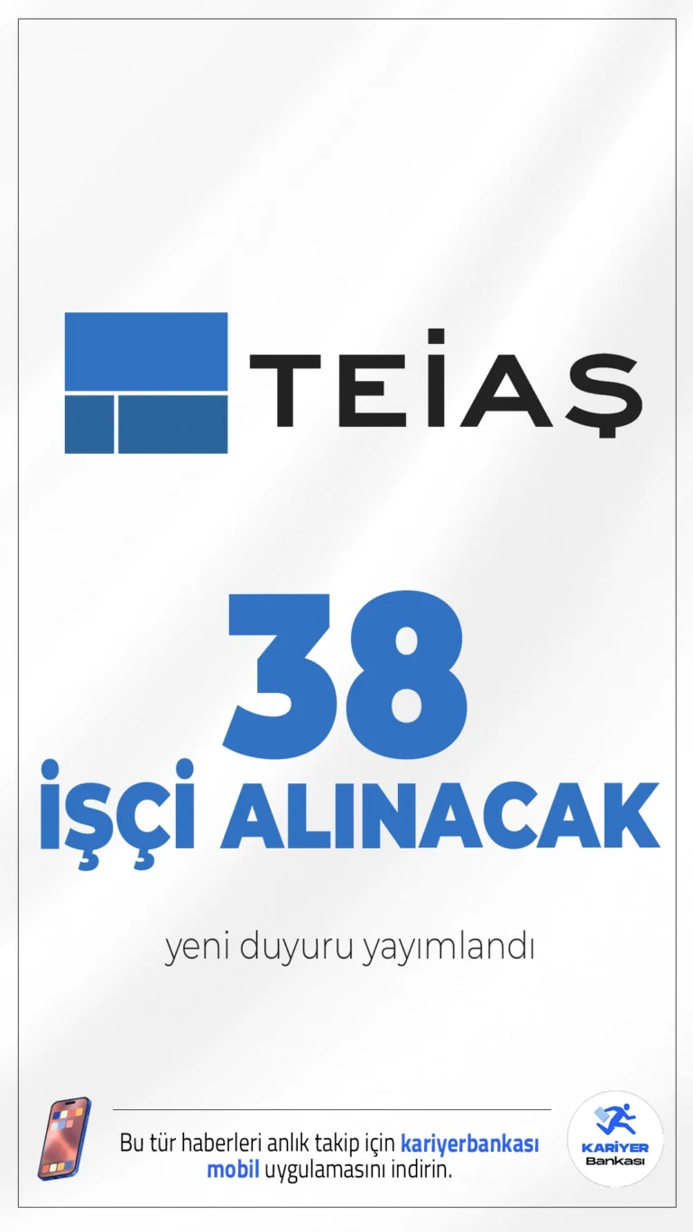 TEİAŞ Engelli ve Eski Hükümlü İşçi Alımı Yapacak.Türkiye Elektrik İletim A.Ş. (TEİAŞ), farklı illerde görevlendirilmek üzere toplam 38 sürekli işçi alımı yapacak. Bu kapsamda 15 eski hükümlü ve 23 engelli aday istihdam edilecek. Başvuru yapacak adayların genel ve özel şartları dikkatle incelemi gerekmektedir.