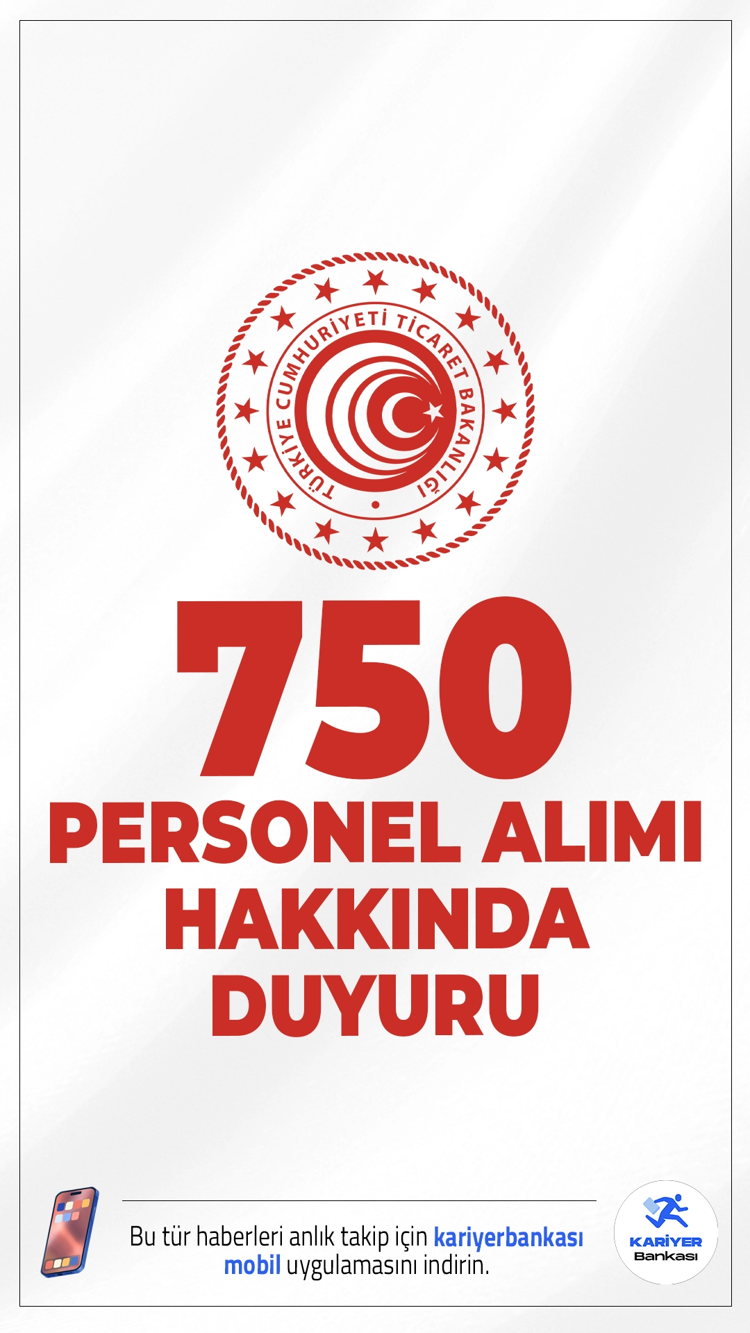 Ticaret Bakanlığı 750 Muayene ve Muhafaza Memuru Alımı Hakkında Duyuru Geldi. Ticaret Bakanlığı sayfasından yayımlanan duyuruda, 14 Mart 23025 tarihli Resmi Gazete'de yayımlanan personel alımı ilanı kapsamında sözleşmeli muayene memuru ve sözleşmeli gümrük muhafaza memuru pozisyonlarına ilişkin yapılacak sözlü sınav sonucunda Ticaret Bakanlığına yedek aday olarak yerleşen ve sırası gelen adayların yayımlandığı aktarıldı.