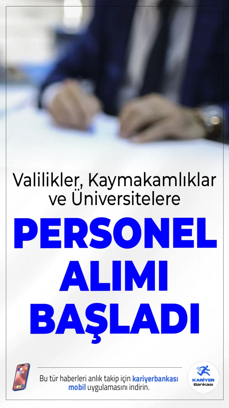 Valilikler, Kaymakamlıklar ve Üniversitelere Personel Alımı Başladı.İŞKUR üzerinden yayımlanan ilana göre, 2025 yılında toplamda 40’tan fazla kamu kurumuna KPSS şartı olmadan personel alımı yapılacak. İlan kapsamında valilikler, kaymakamlıklar, üniversiteler, il sağlık müdürlükleri ve vergi daireleri gibi birçok kamu kurumu farklı illerde personel istihdamı sağlayacak.