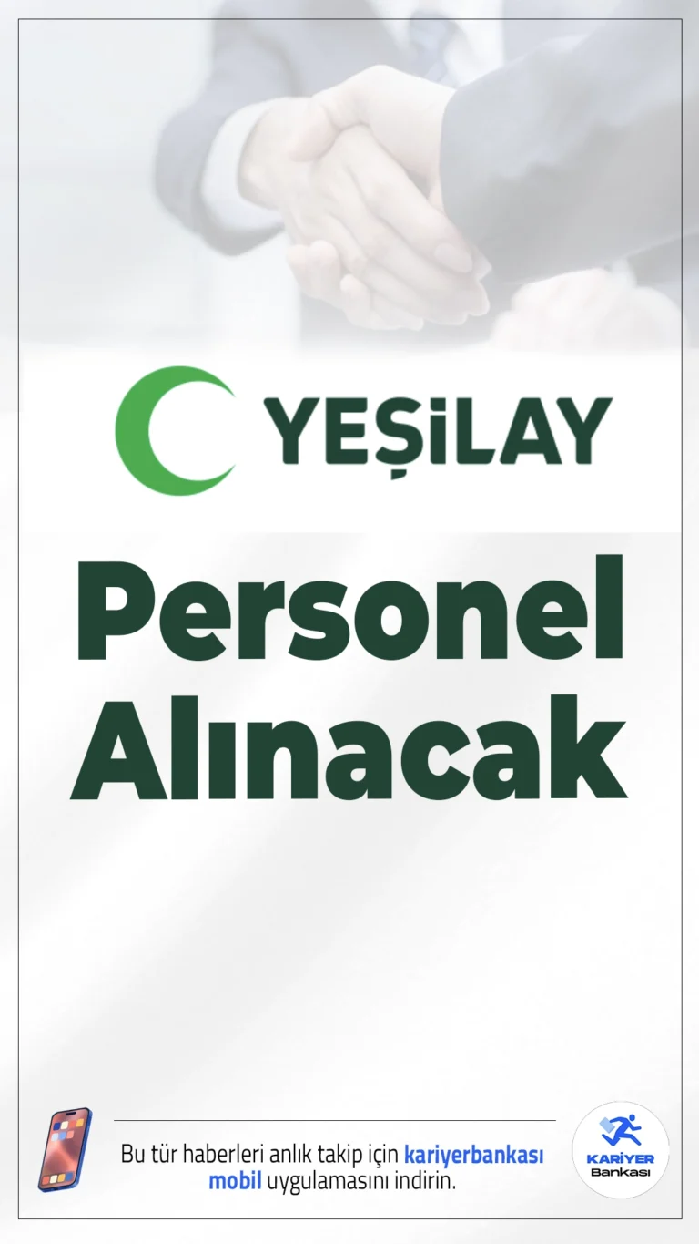 Yeşilay Personel Alımı Yapacak.Türkiye’nin önde gelen sivil toplum kuruluşlarından Yeşilay, Ağustos 2025 itibarıyla yayımladığı yeni iş ilanlarıyla birçok şehirde çeşitli pozisyonlara personel alımı gerçekleştireceğini duyurdu. Farklı meslek gruplarından adaylara hitap eden bu alım ilanında, hem teknik hem de sosyal pozisyonlar için açık kadrolar bulunuyor.