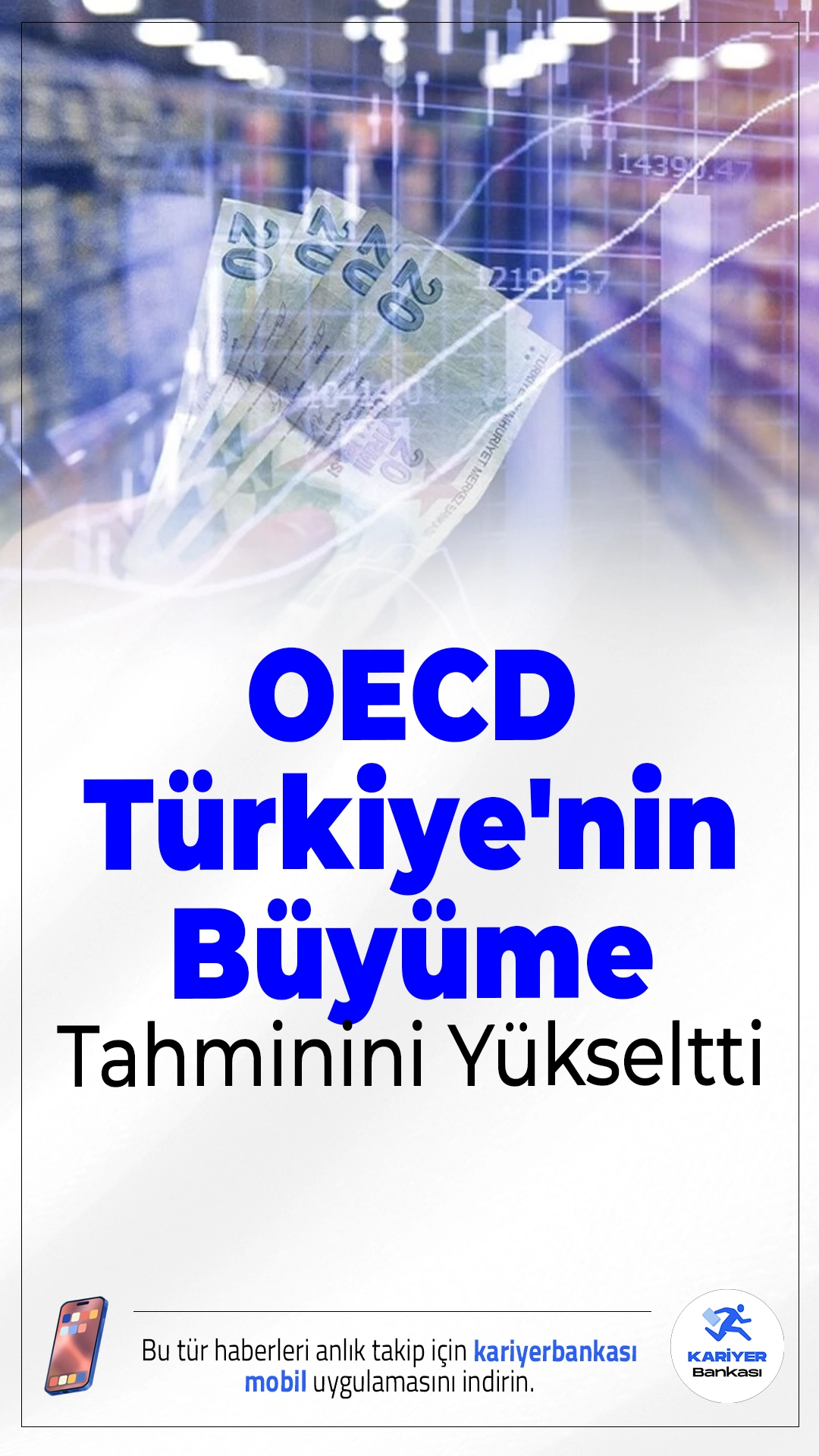 OECD Türkiye'nin Büyüme Tahminini Yükseltti.Türkiye ekonomisi için umut verici bir revizyon geldi. OECD, 2024 büyüme tahminini yüzde 2,9’dan 3,2’ye yükseltti. Bu artış, küresel ekonomideki dirençli toparlanmanın etkisiyle gerçekleşti.