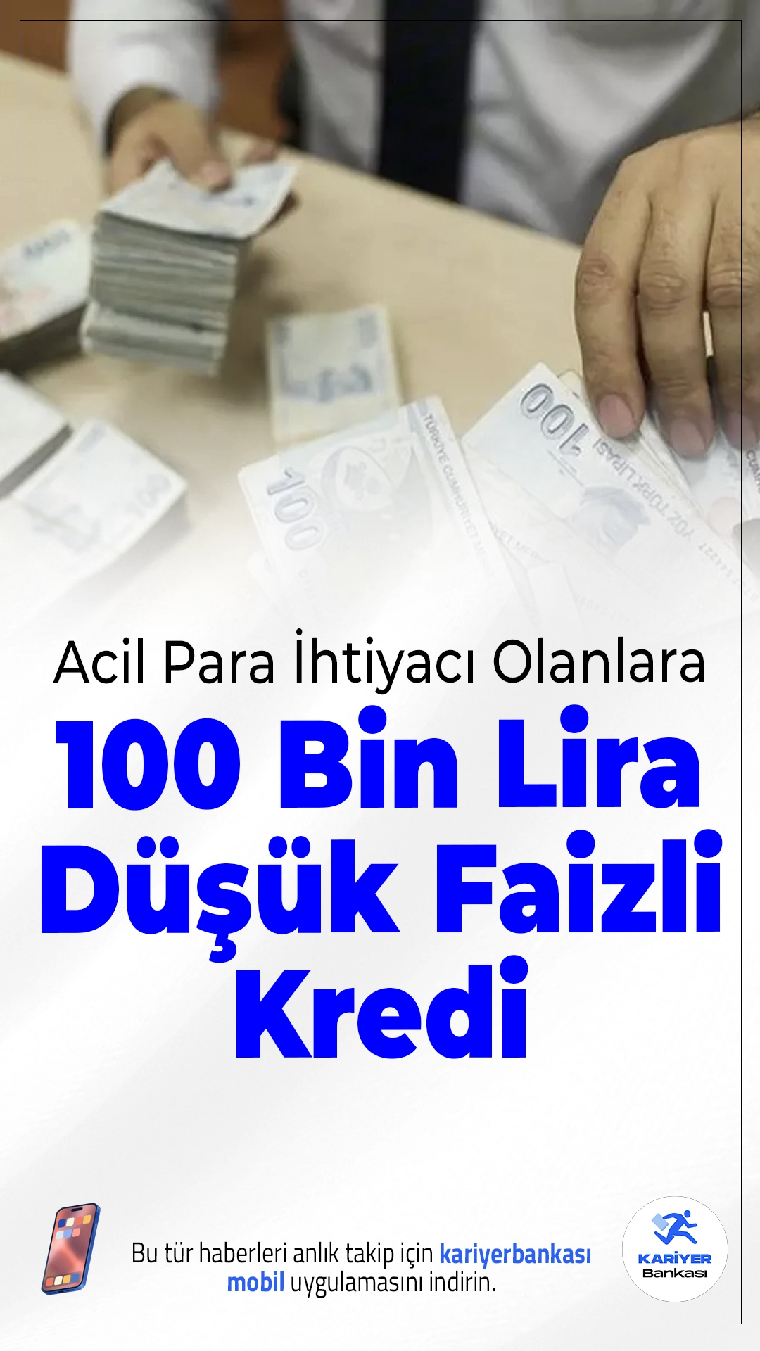 Acil Para İhtiyacı Olanlara 100 Bin Lira Düşük Faizli Nakit.Akbank, 2 Eylül – 15 Eylül 2025 tarihleri arasında mobil uygulama üzerinden ilk kez müşteri olan bireysel kullanıcılar için avantajlı bir ihtiyaç kredisi kampanyası başlattı. Kampanya kapsamında 100.000 TL’ye kadar kredi için %0,99 faiz oranı; 35.000 TL’ye kadar kredi için ise %0 faiz oranı sunuluyor.