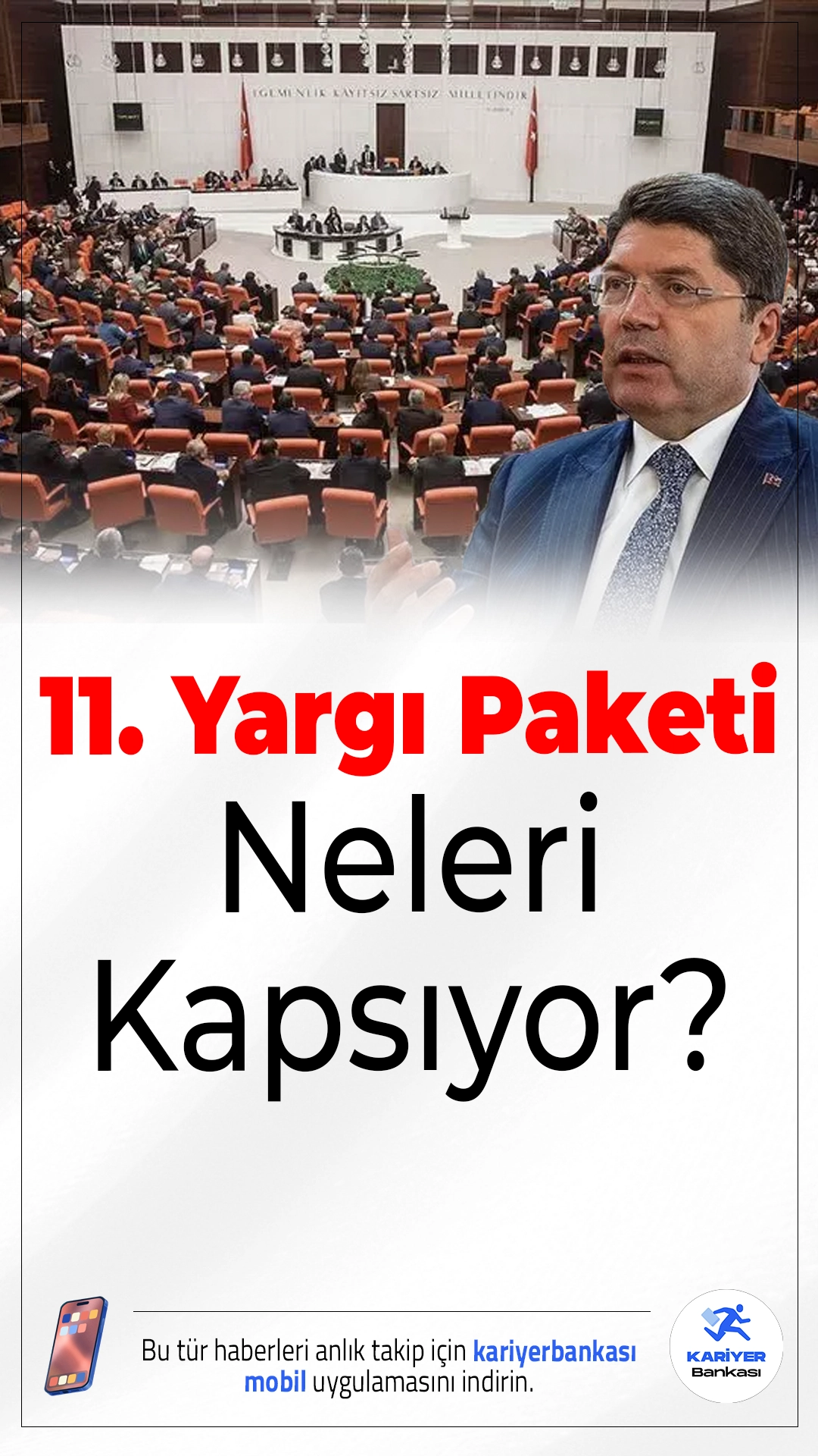 11. Yargı Paketi Meclis Yolunda: Yol Kesene Daha Fazla Ceza, Çocuklara Daha Az İndirim..Adalet Bakanı Yılmaz Tunç, Ekim ayında Meclis’e sunulacak 11. Yargı Paketi ile internet dolandırıcılığı, sanal bahis, trafikte yol kesme gibi suçlara karşı cezaların artırılacağını açıkladı. Yeni düzenleme, özellikle gençleri hedef alan suçlara karşı daha güçlü yaptırımlar getiriyor.