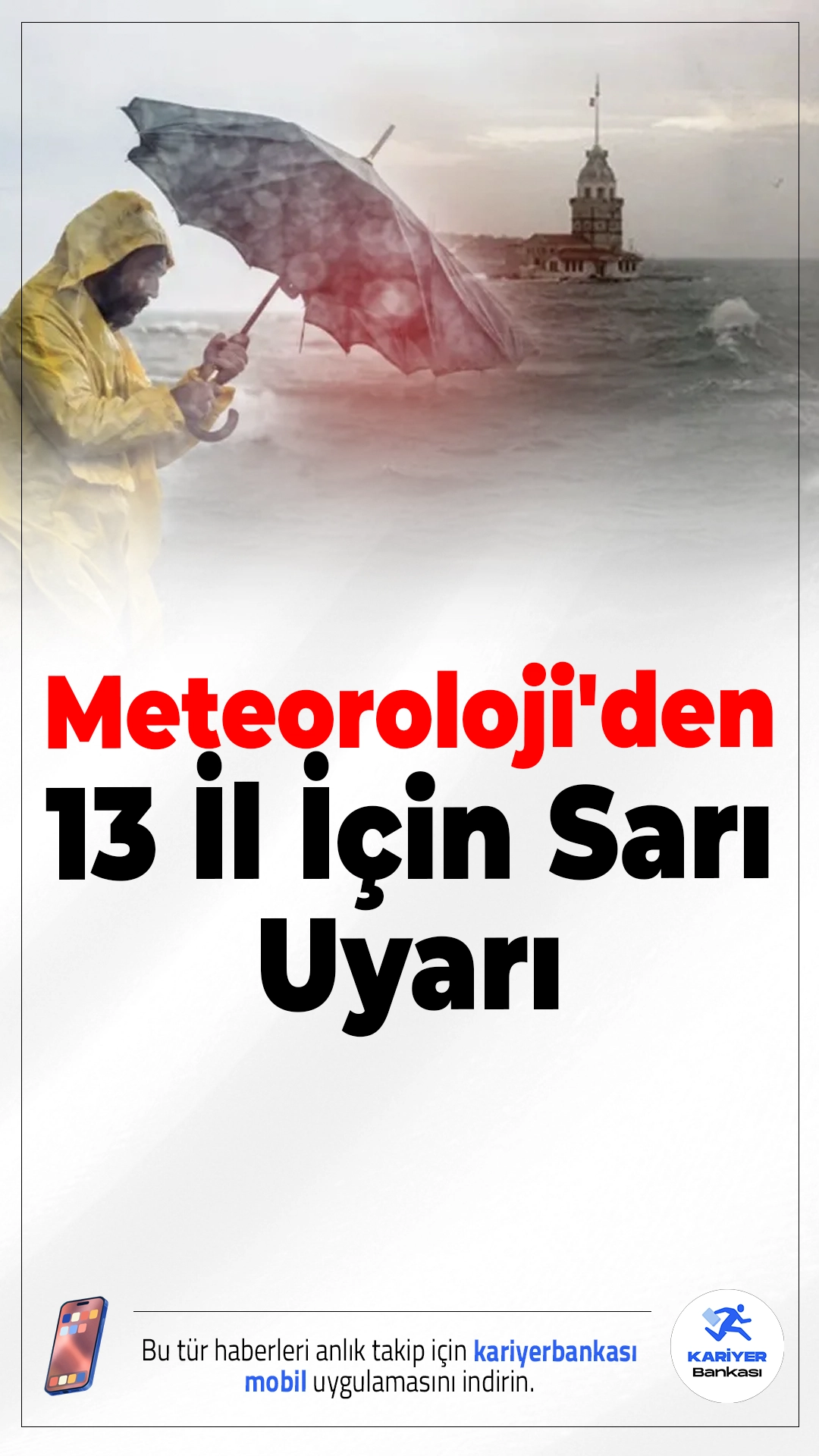 Meteoroloji'den 13 İl İçin Sarı Uyarı: Fırtına ve Sağanak Yağış Geliyor.Yeni haftayla birlikte hava sıcaklıkları kuzeyde düşüyor; 13 il için fırtına, 2 il için yağış uyarısı yapıldı.