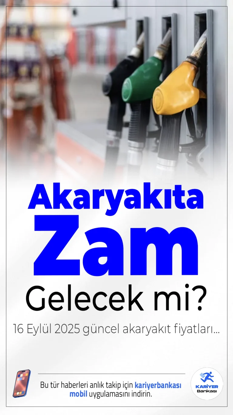 16 Eylül 2025 Akaryakıt Fiyatları Güncellendi: Zam Gelecek mi?Brent petrol ve dövizdeki oynaklık akaryakıt fiyatlarını doğrudan etkiliyor. Peki bugün benzin, motorin ve LPG ne kadar oldu?