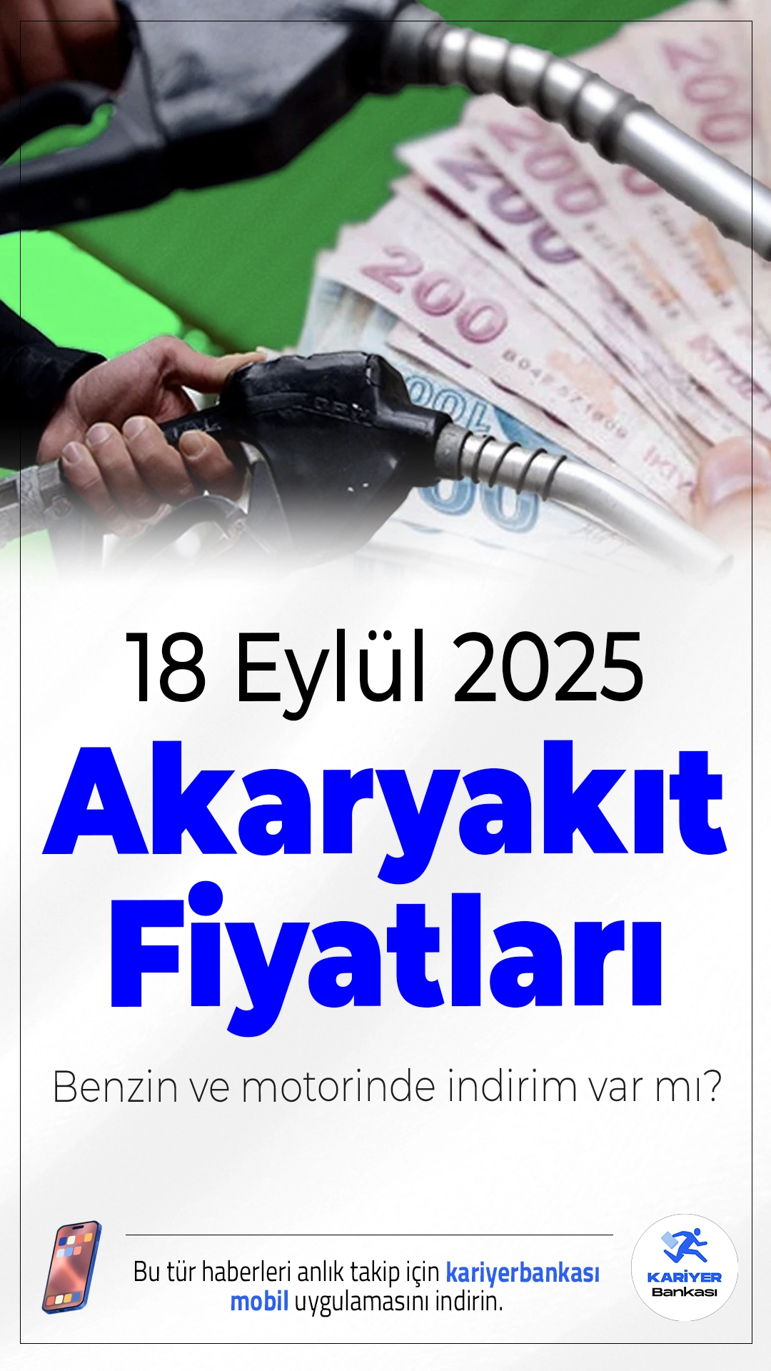 18 Eylül 2025 Akaryakıt Fiyatları: Benzin ve Motorinde İndirim Var mı?Döviz kuru ve brent petroldeki dalgalanmaların etkisiyle akaryakıt fiyatlarında hareketlilik sürüyor. Peki bugün benzin, motorin ve LPG fiyatları ne kadar oldu?