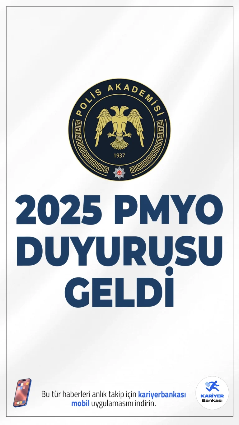 2025 PMYO 1. Yedek Aday Planlama Duyurusu Yayımlandı.İçişleri Bakanlığı Emniyet Genel Müdürlüğü Polis Akademisi sayfasından yayımlanan duyuruda, 2025 - 2026 eğitim - öğretim dönemi için Polis Meslek Yüksekokullarına planlanan adaylardan kayıt yaptırmayan ve istifa eden adayların yerine 113 erkek ve 4 kadın yedek adayın planlamasının yapıldığı aktarıldı.