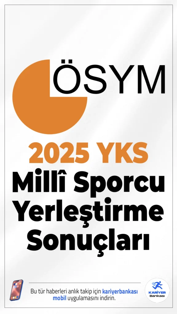 2025 YKS Millî Sporcu Yerleştirme Sonuçları Açıklandı.ÖSYM sayfasından yayımlanan duyuruda, 9-15 Eylül 2025 tarihleri arasında tercihleri alınan 2025 Yükseköğretim Kurumları Sınavı (2025-YKS) Kılavuzu'nun 7.5 maddesine göre spor dallarında yetenekli ve üstün başarılı adaylar için spor alanlarındaki yükseköğretim programlarına yapılan yerleştirme işlemlerinin tamamlandığı aktarıldı.