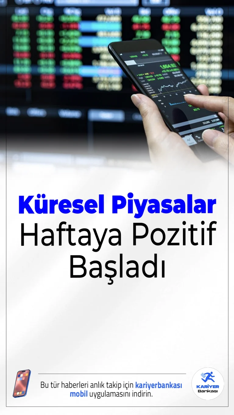 Küresel Piyasalar Haftaya Pozitif Başladı.Küresel piyasalar, Fed'in ekim ayında faiz indirimine gideceği beklentisiyle yeni haftaya iyimser başladı. Risk iştahı artarken altın rekor tazeledi, borsalar yükselişe geçti.