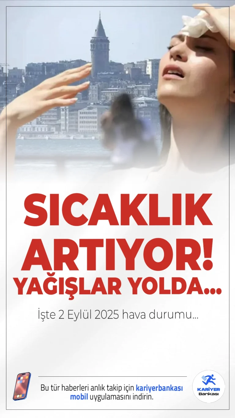 Meteoroloji'den Kritik Uyarı: Sıcaklık Artıyor, Yağışlar Yolda!Yurdun kuzeydoğu kesimlerinde sağanak yağış beklenirken, iç ve güney bölgelerde sıcaklık mevsim normallerinin üzerine çıkıyor.