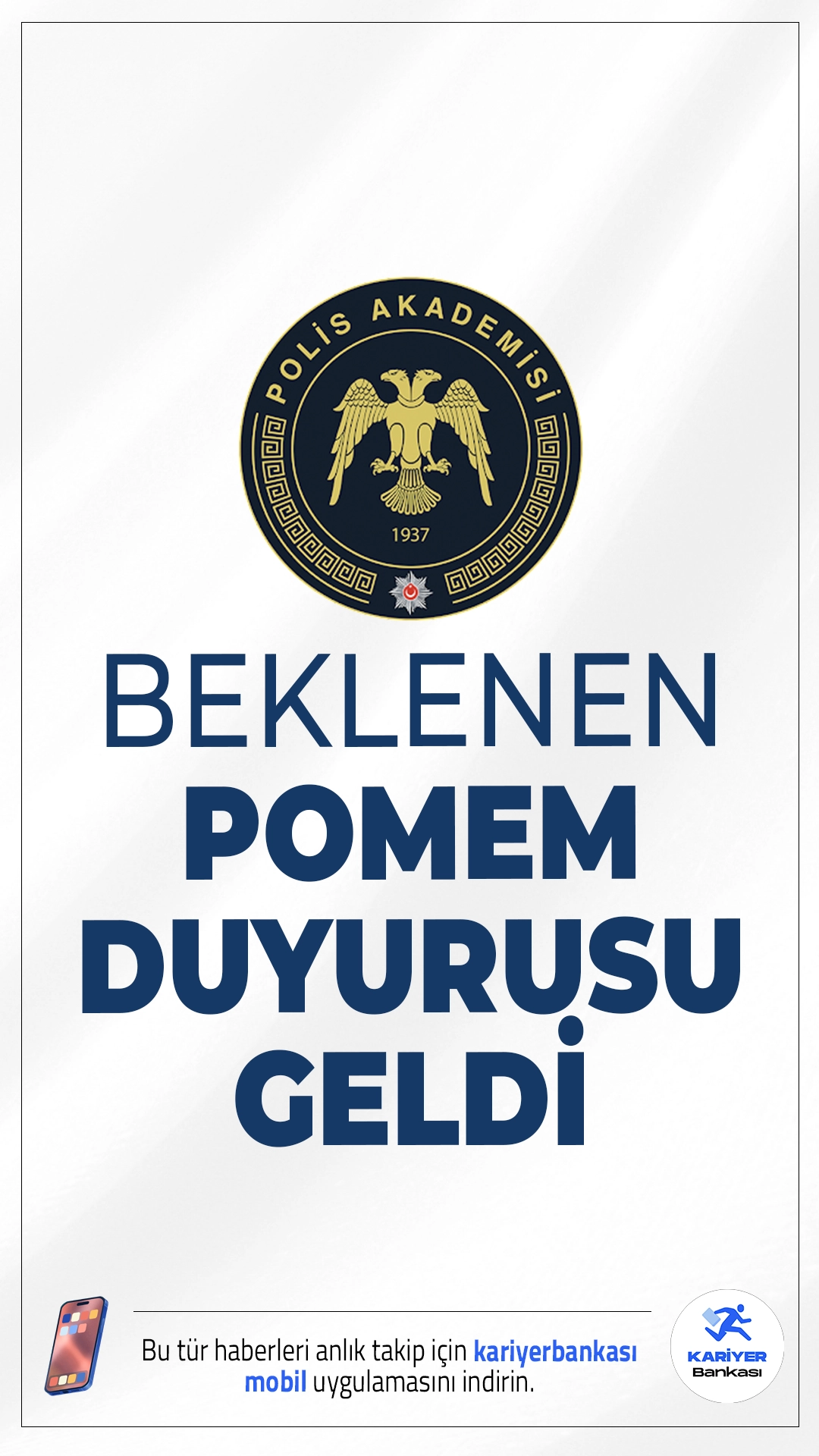 32. Dönem POMEM Giriş Sınavı 1. Yedek Planlama Sonuçları Açıklandı.İçişleri Bakanlığı Emniyet Genel Müdürlüğü Polis Akademisi sayfasından yayımlanan duyuruda, 32. Dönem polis meslek eğitimi için Polis Meslek Eğitim Merkezlerine planlanan adaylardan kayıt yaptırmayan ve istifa eden adayların yerine yedek aday planlaması yapıldığı aktarıldı.