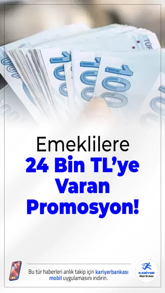 İş Bankası’ndan Emeklilere 24 Bin TL’ye Varan Promosyon! Eylül ayına özel yapılan güncellemeyle birlikte Türkiye İş Bankası, emekli promosyon ödemelerini artırdı. Banka, maaşını taşıyan emeklilere 24 bin TL’ye varan ödüller sunuyor.