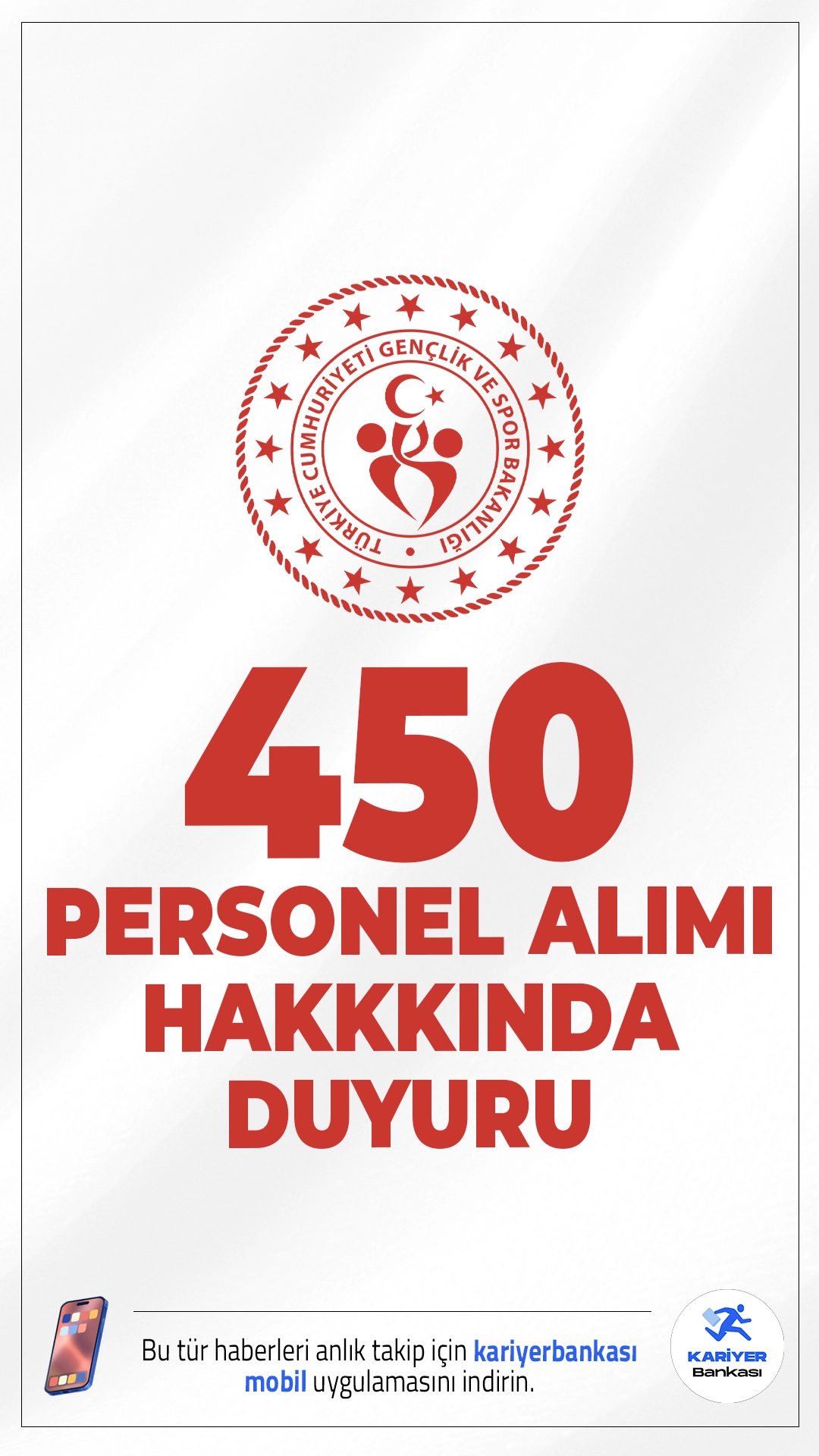GSB 450 Personel Alımı Sonuçları Açıklandı. Gençlik ve Spor Bakanlığı sayfasından yayımlanan son dakika duyurusunda, 450 sözleşmeli yurt yönetim personeli alımı kapsamında, sözlü sınava katılmaya hak kazanan adayların başvurularının kariyer kapısı (https://isealimkariyerkapisi.cbiko.gov.tr) üzerinden onaylandığı aktarıldı. Sonuçların açıklanmasıyla taban puanlarda belli oldu. İşte detaylar...