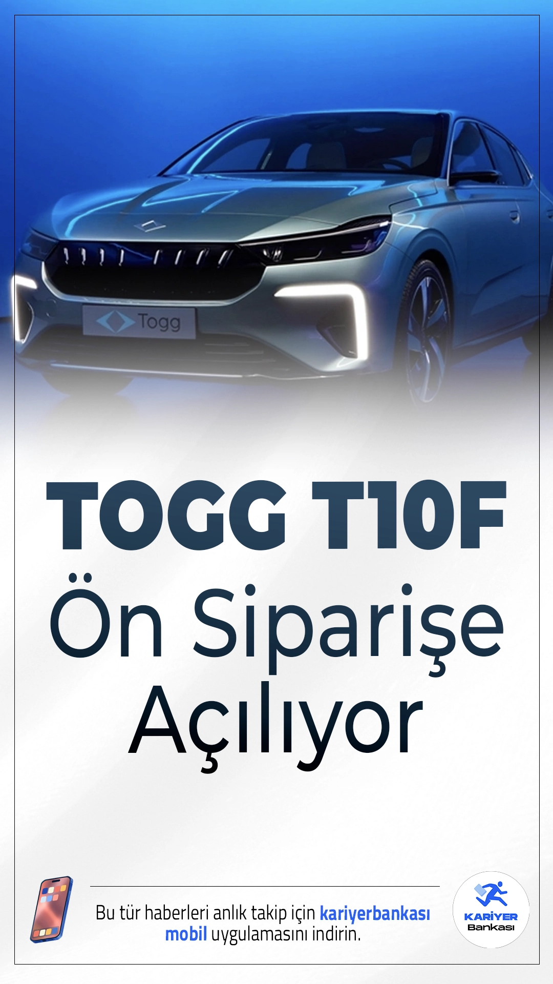 Togg’un Yeni Modeli T10F Ön Siparişe Açılıyor.Togg’un ikinci modeli T10F, 15 Eylül’de Türkiye’de, 29 Eylül’de ise Almanya’da ön siparişe açılacak. Bu gelişmeyle Togg, Avrupa pazarına resmi girişini yapıyor.