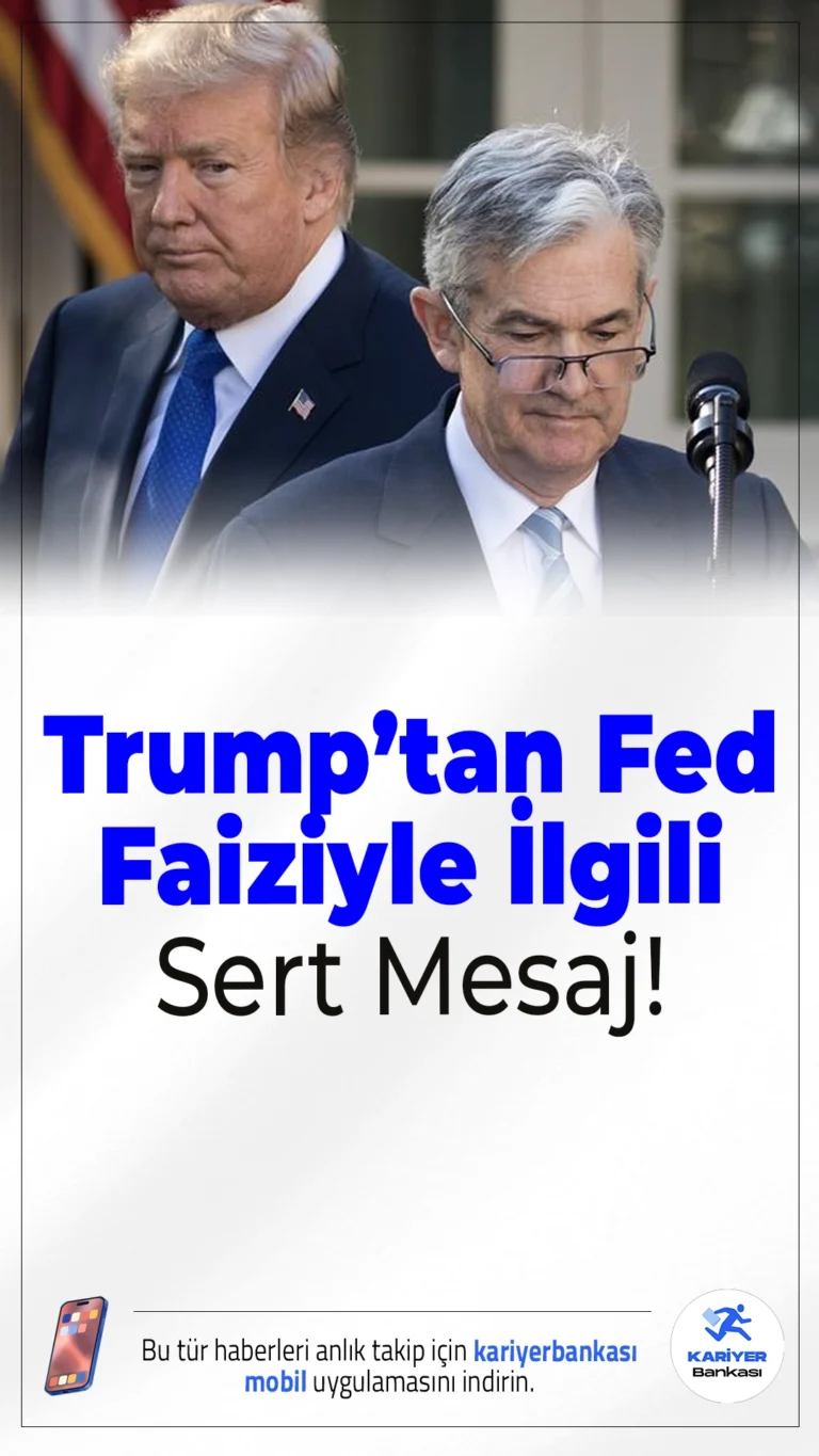 Trump’tan Sert Mesaj: Fed Faizi Hemen ve Büyük Ölçüde Düşürmeli.ABD Başkanı Donald Trump, enflasyon baskısının olmadığını savunarak, Fed’in faiz oranlarını ivedilikle ve ciddi ölçüde indirmesi gerektiğini açıkladı.