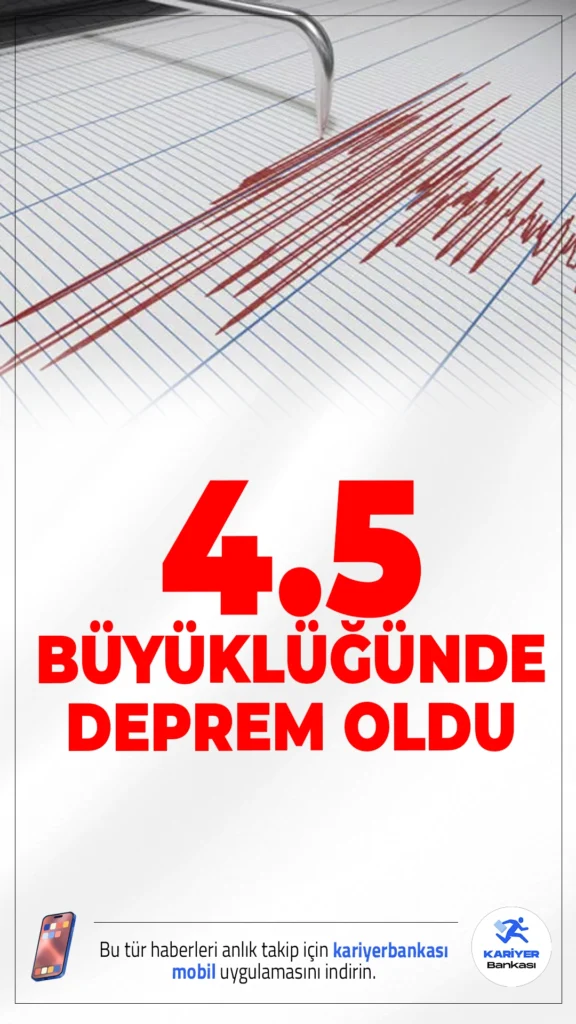 Balıkesir'de 4.5 Büyüklüğünde Deprem Oldu.Balıkesir'in Sındırgı ilçesinde bugün öğle saatlerinde 4.5 büyüklüğünde bir deprem kaydedildi.