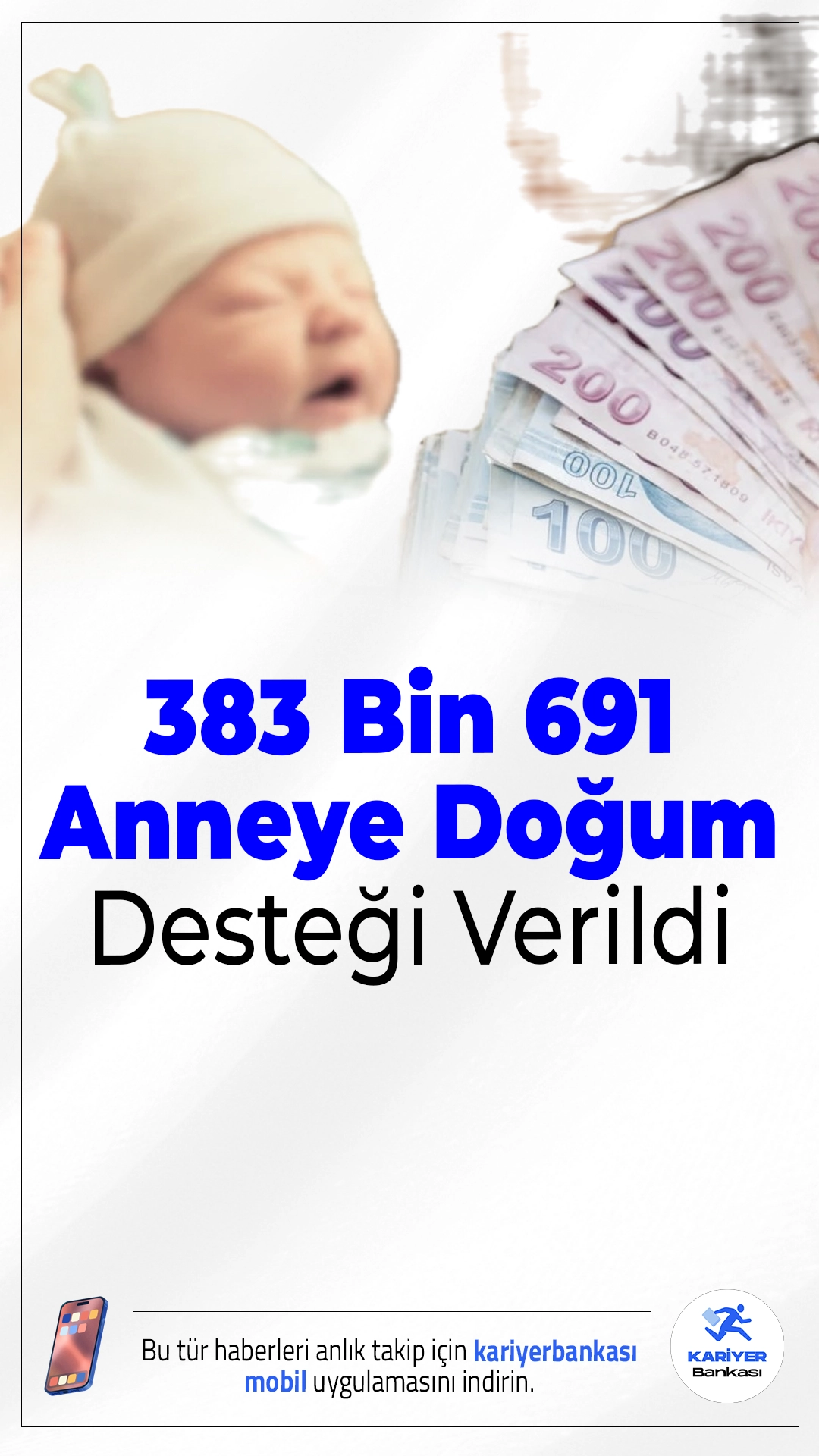 383 Bin 691 Anneye Doğum Desteği Verildi.Aile ve Sosyal Hizmetler Bakanı Mahinur Özdemir Göktaş, Balıkesir'deki temasları sırasında doğum yardımı sistemine ilişkin güncel bilgileri paylaştı. Göktaş, 383 bin 691 anneye doğum desteği sağlandığını açıkladı.