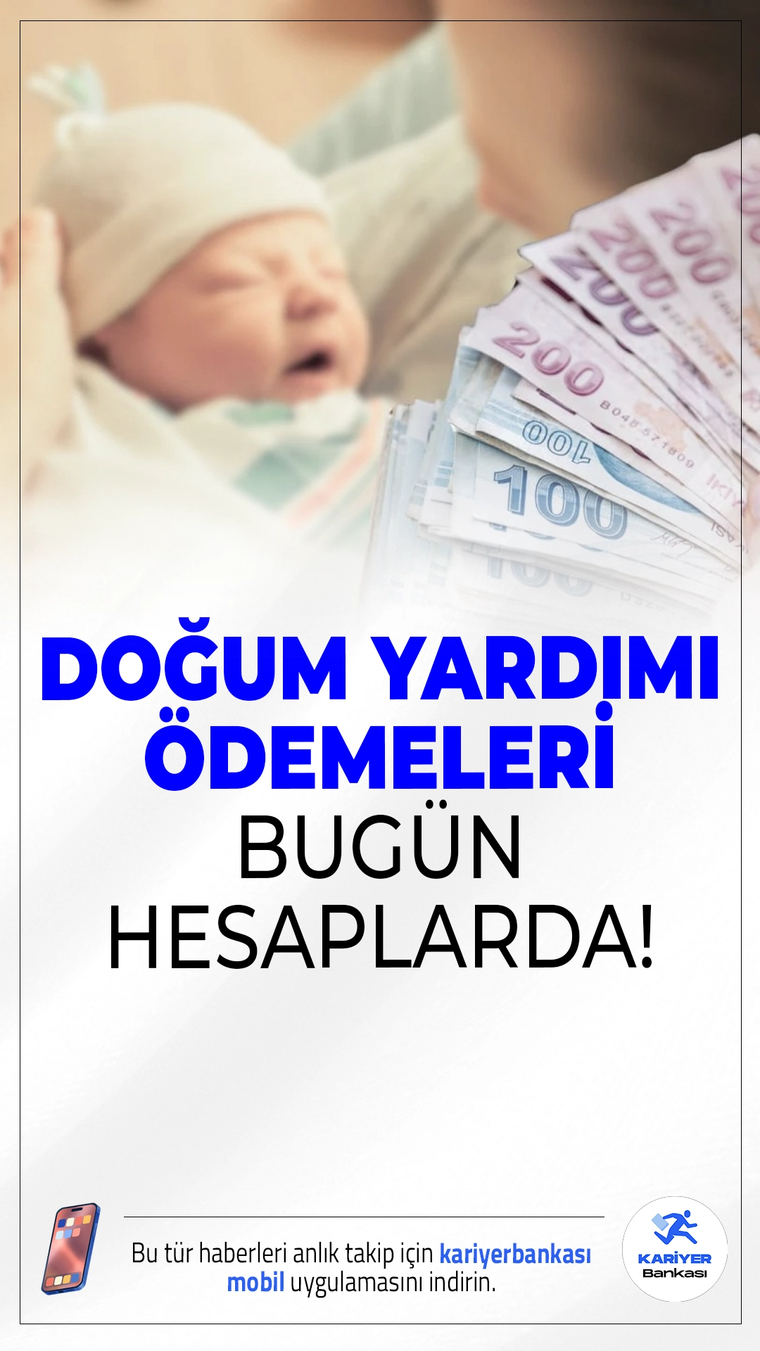 Eylül Ayı Doğum Yardımı Ödemeleri Hesaplara Yatırıldı.Eylül ayına ait doğum yardımı ödemeleri annelerin hesaplarına aktarıldı. Aile ve Sosyal Hizmetler Bakanı Mahinur Özdemir Göktaş, desteklerin sürdüğünü ve bugüne kadar 4,6 milyar liralık ödeme yapıldığını duyurdu.
