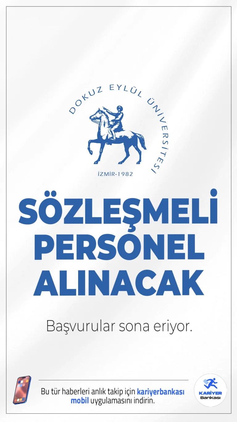 Dokuz Eylül Üniversitesi Personel Alımı Başvuruları Sona Eriyor.Dokuz Eylül Üniversitesi, çeşitli birimlerde görevlendirilmek üzere 4/B sözleşmeli personel alımı yapacağını duyurdu. Hemşire, sağlık teknikeri, teknisyen ve destek personeli kadrolarına yapılacak alımlarda, 2024 KPSS (B) grubu puan sıralaması esas alınacak ve sözlü ya da yazılı sınav yapılmayacak.