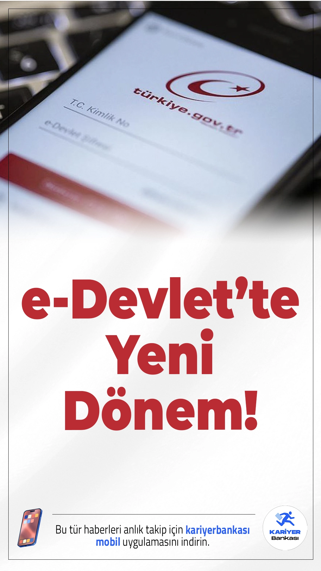 e-Devlet'te Yeni Dönem! Kimlik Doğrulama, Ödeme ve e-Tebligat Entegre Edilecek.Yenilenen e-Devlet Kapısı, kimlik doğrulama, ödeme ve e-Tebligat gibi hizmetlerle daha işlevsel hale geliyor. Yeni dijital dönüşüm adımları hem kamuya hem de özel sektöre yönelik olacak.